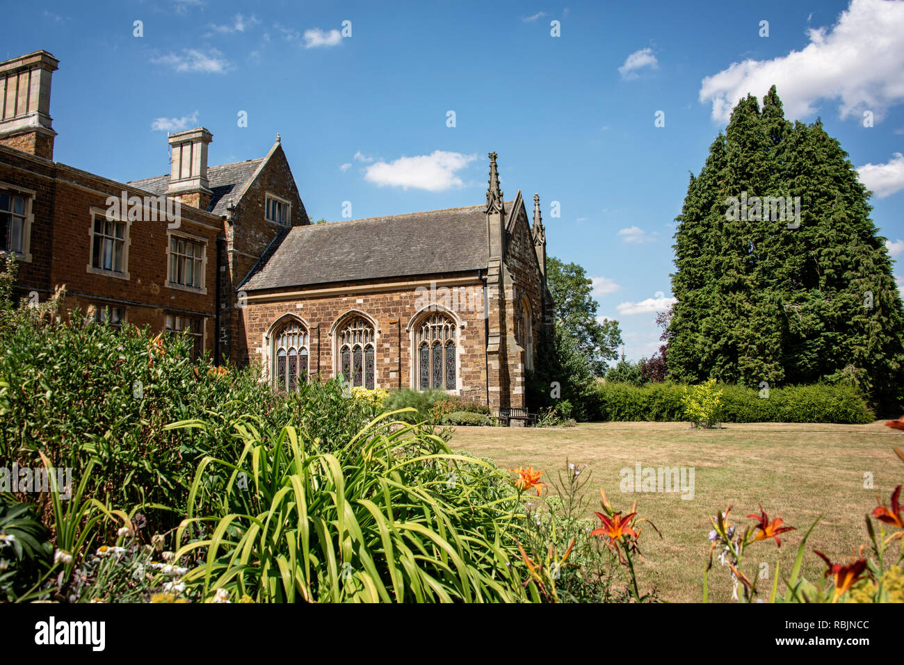 UK, Launde Abbey, LEICESTERSHIRE - Juillet 2018 : Une fois le foyer de la famille Cromwell et maintenant une retraite chrétienne Launde Abbey a été fondée 1119 par Richard Ba Banque D'Images