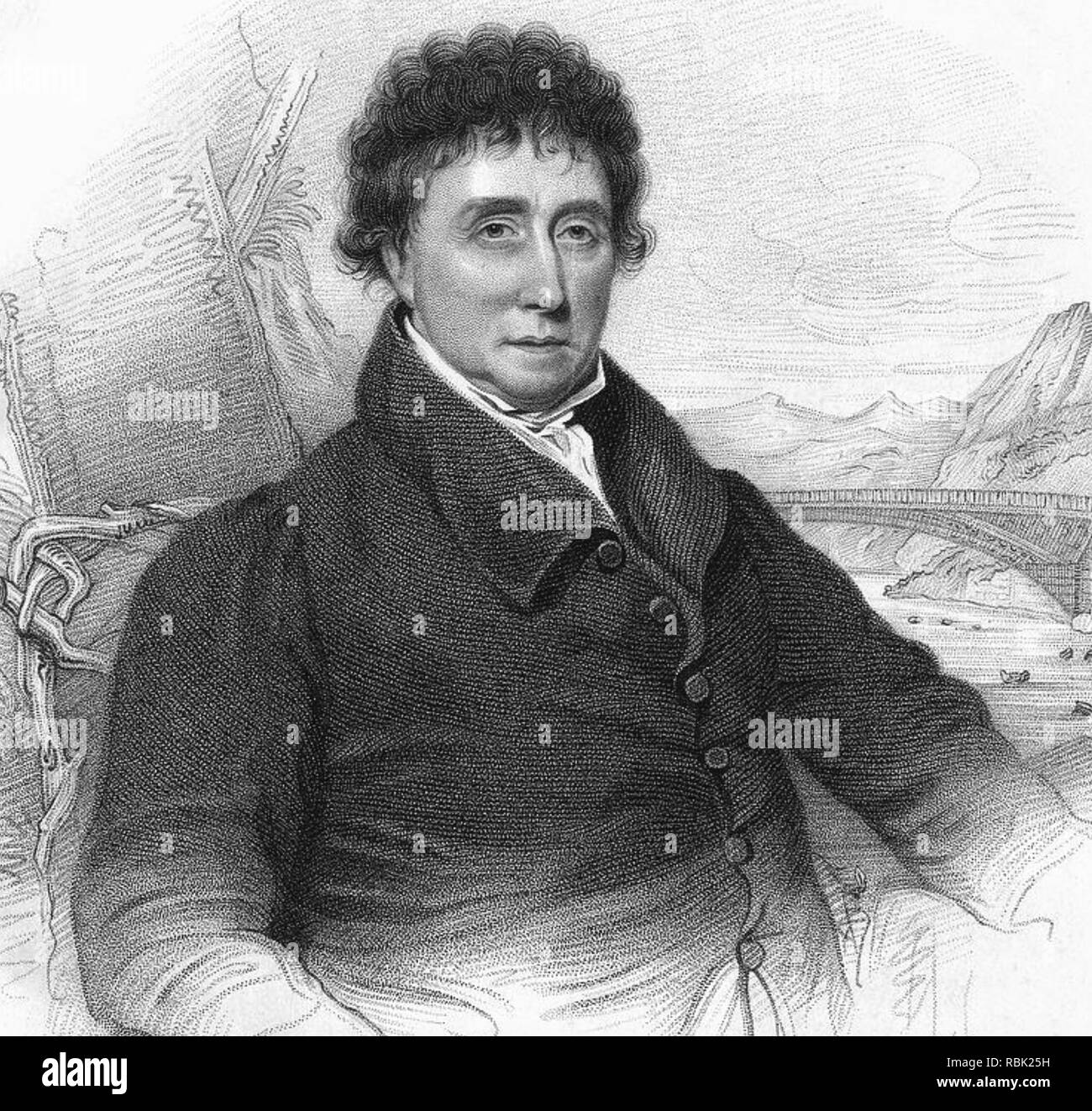 THOMAS TELFORD (1757-1834) ingénieur civil écossais, particulièrement les routes et les ponts Banque D'Images