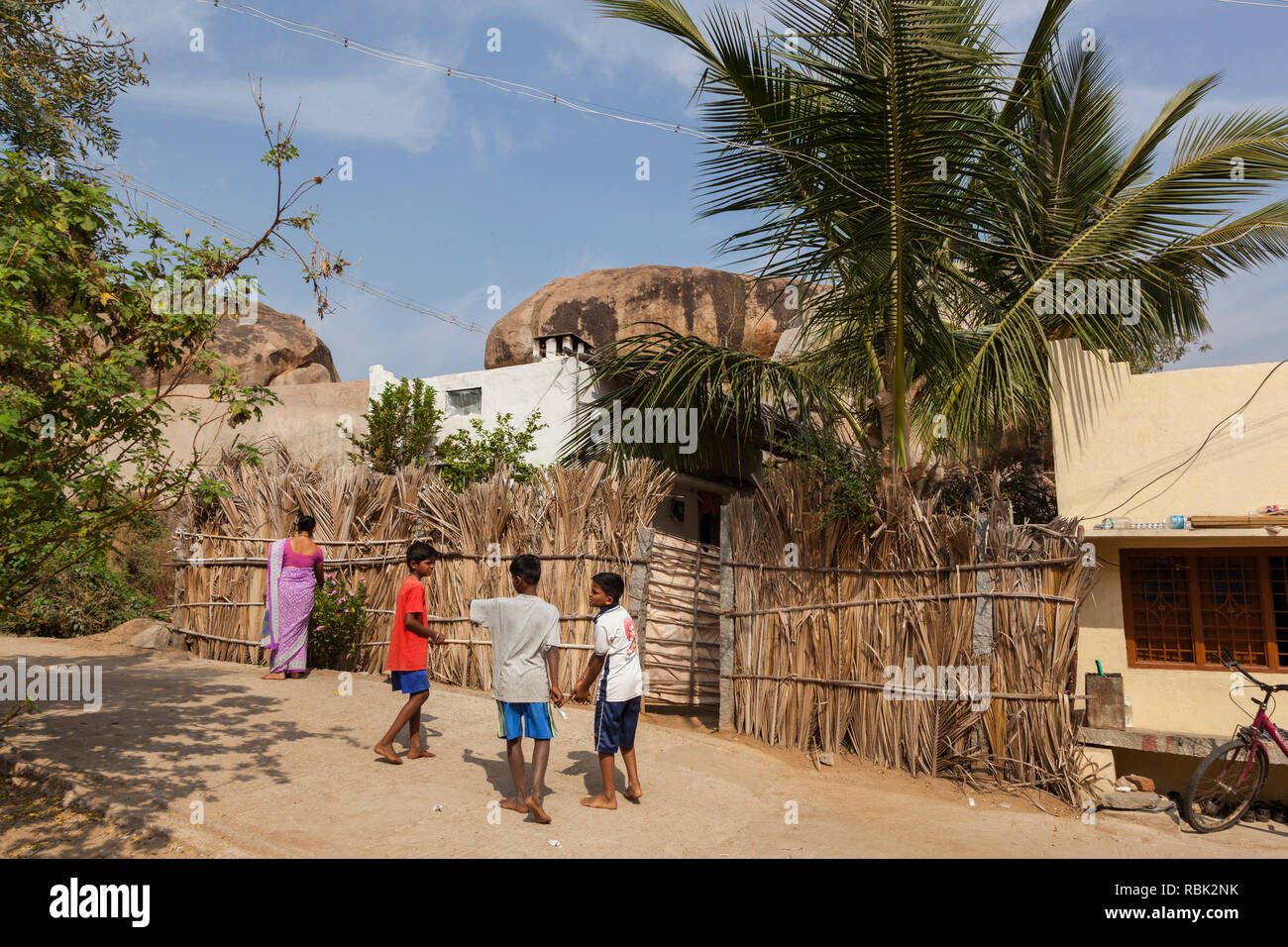 Village de Hampi, Karnataka, Inde Banque D'Images