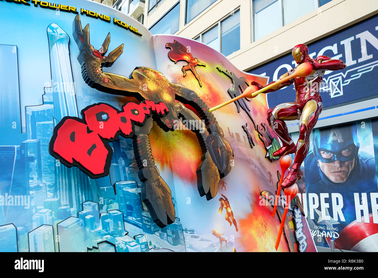 Un super-héros de l'activité Exposition de l'été vu à Hong Kong Banque D'Images