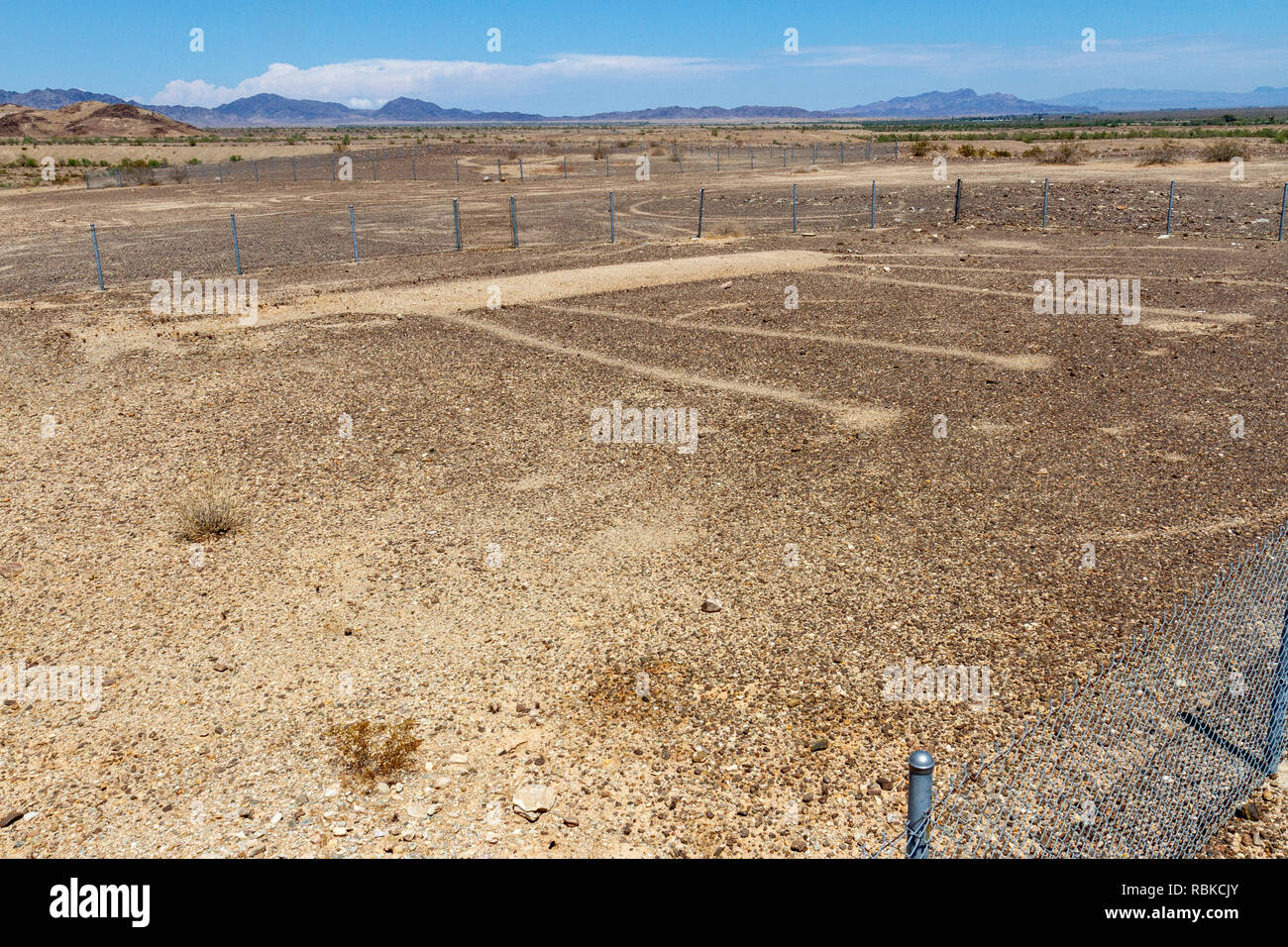 La figure d'un animal, une partie de la Blythe intailles, près de Blythe, CA, USA. Banque D'Images