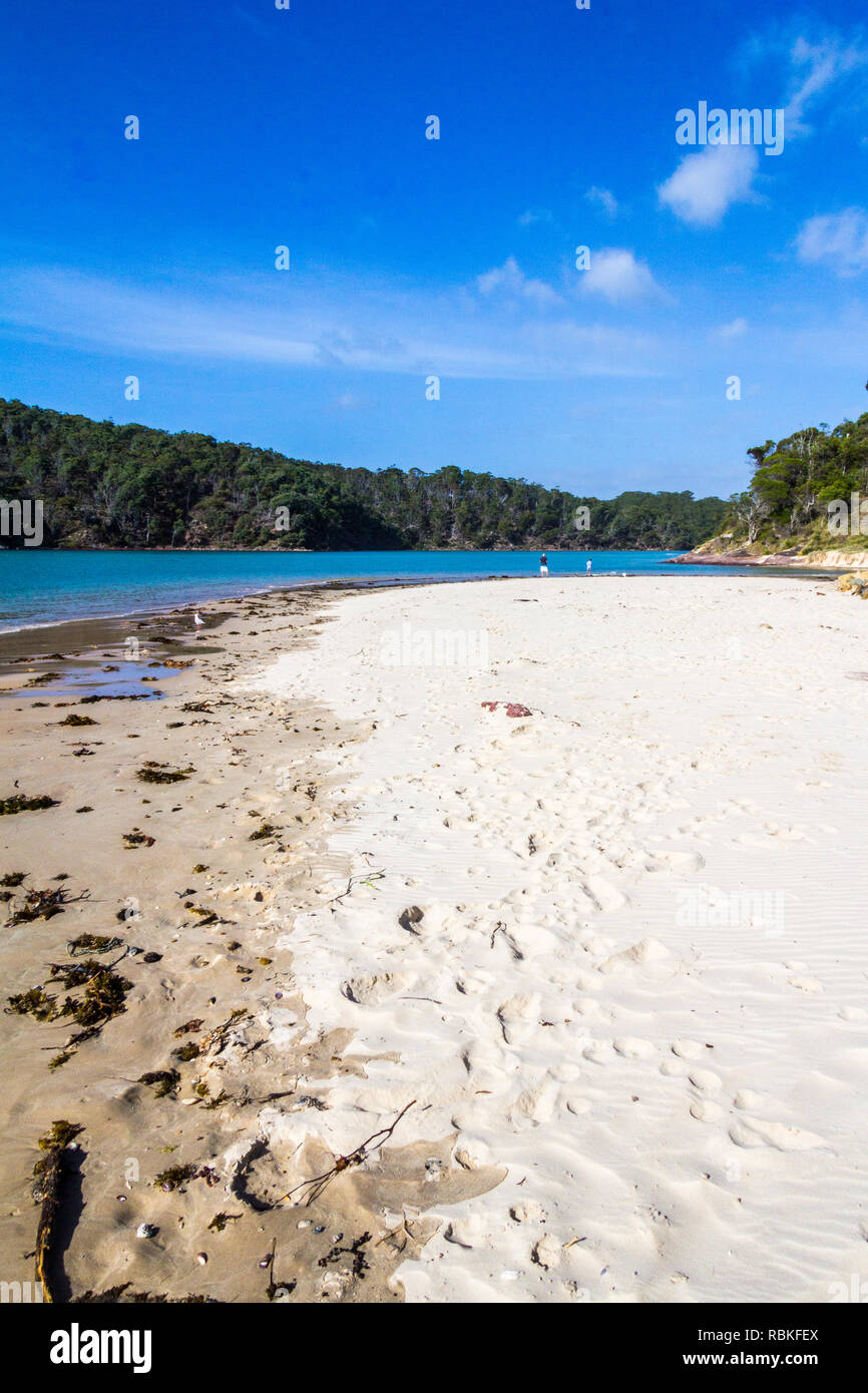Pambula Beach à l'estuaire de la rivière, New South Wales, Australie Banque D'Images