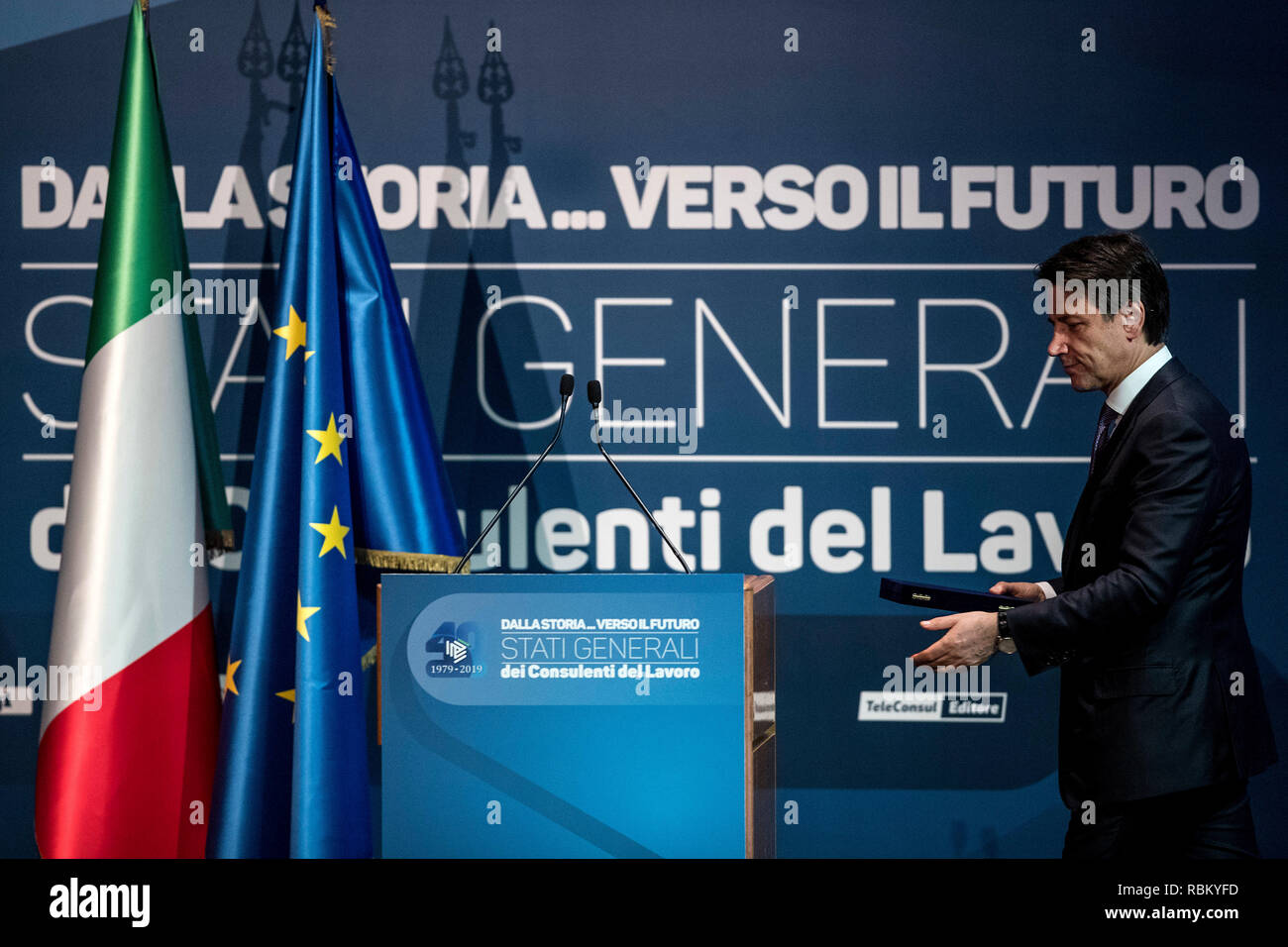 Rome, Italie. 11 janvier, 2019. Etats généraux du travail Consultants dans le Conte Giuseppe photo Credit : LaPresse/Alamy Live News Banque D'Images