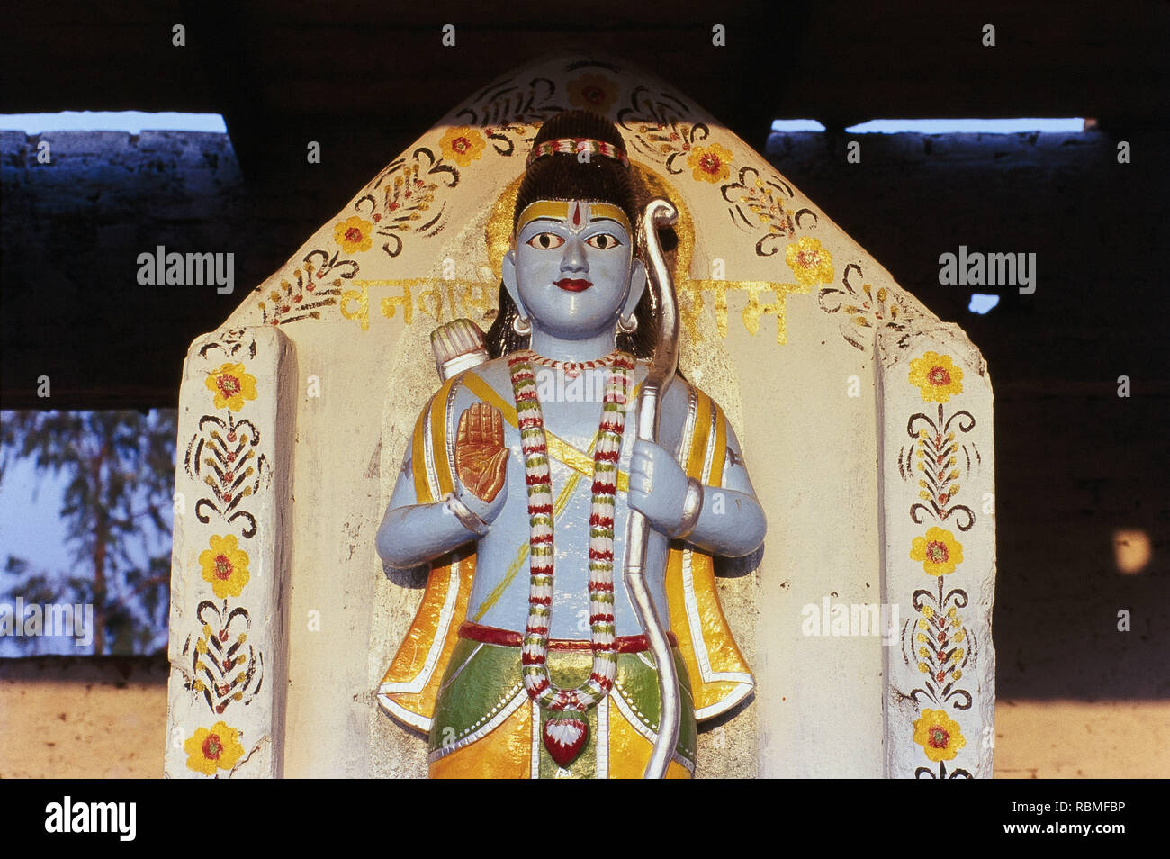 Statue du dieu Rama, Chitrakoot, Uttar Pradesh, Inde, Asie Banque D'Images