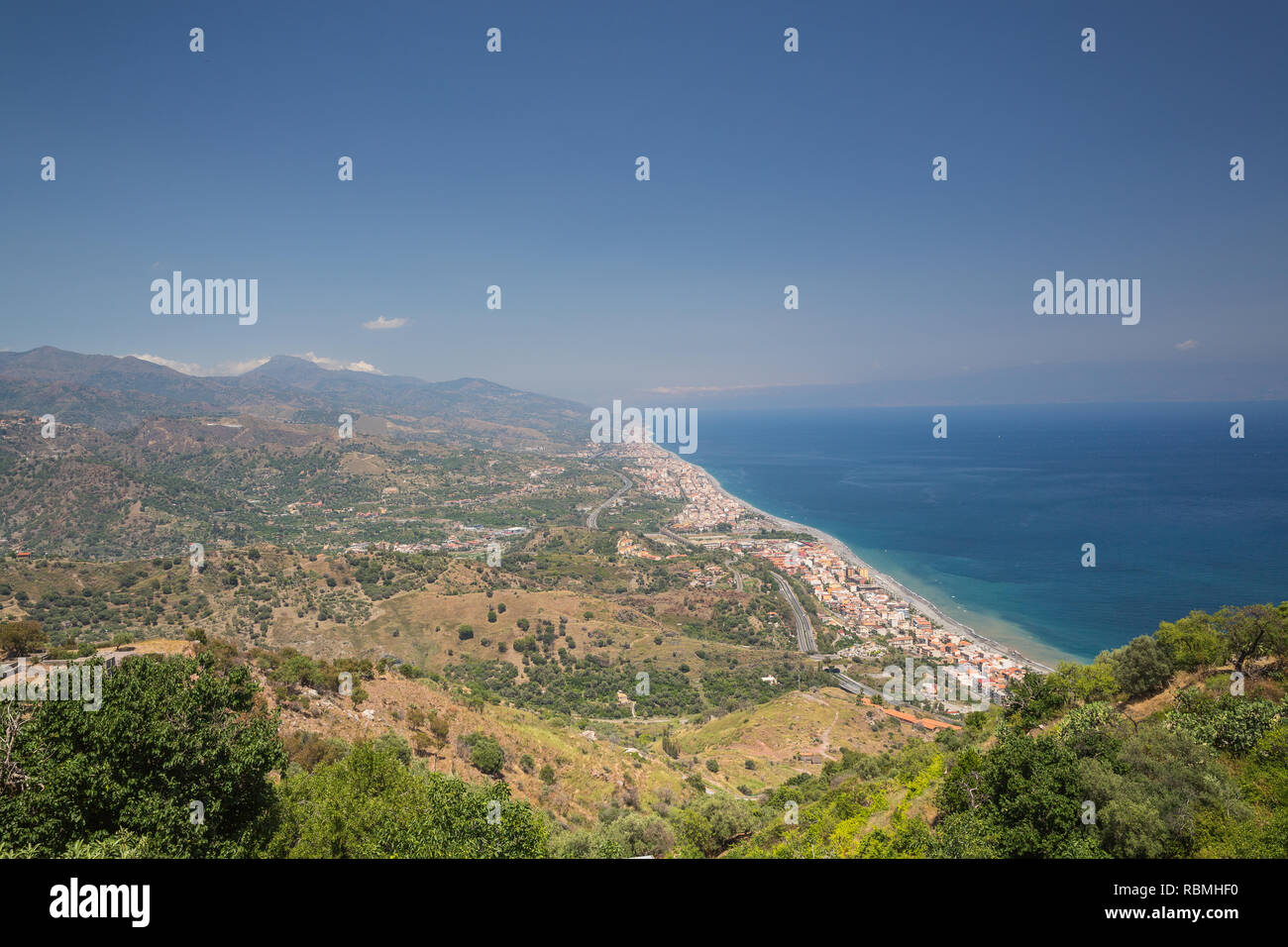 Une vue dans Forza D'agro en Siciliy Italie Banque D'Images