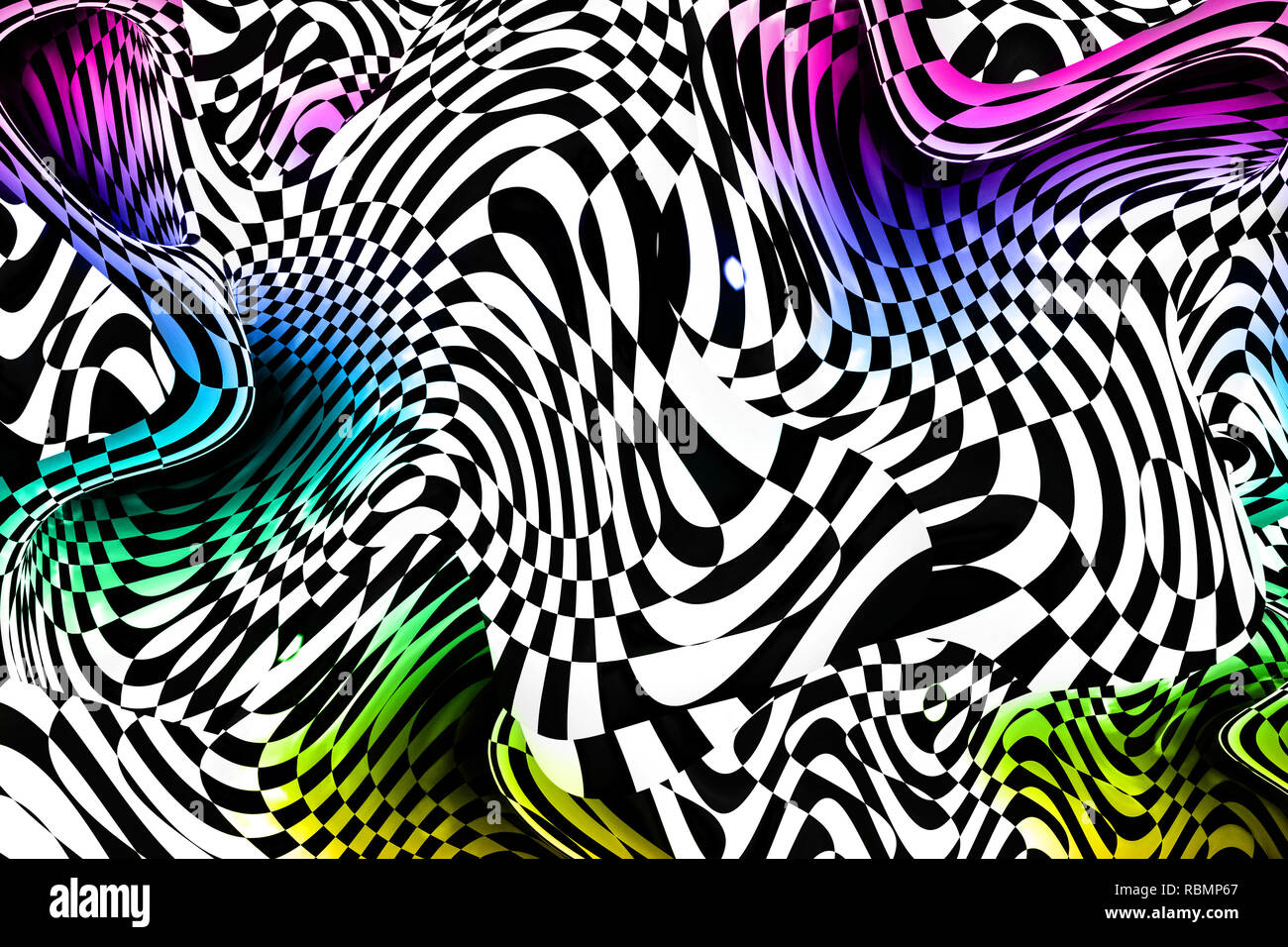Abstract 3D courbes colorées. Banque D'Images