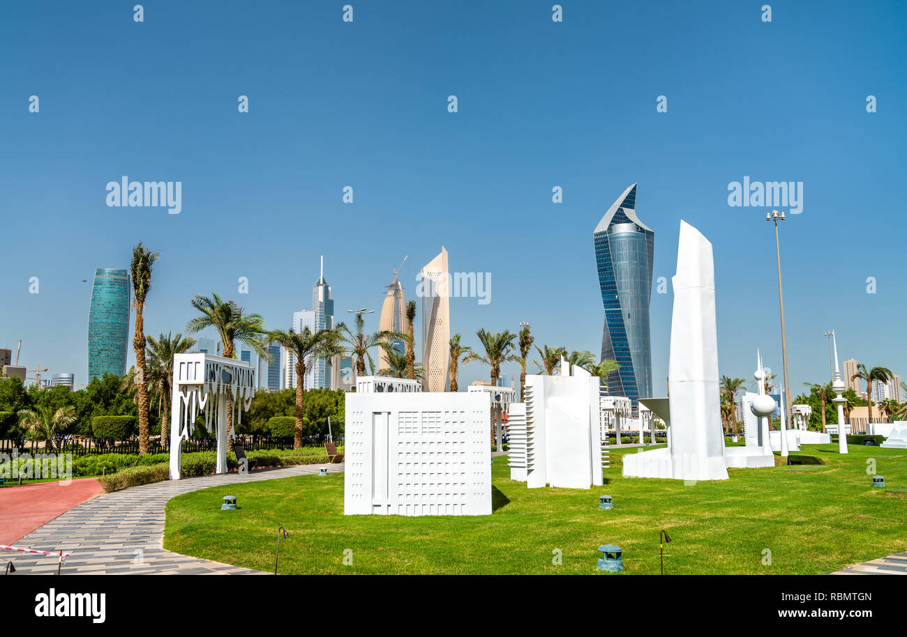 La ville de Koweït en miniature à Al Shaheed Park Banque D'Images