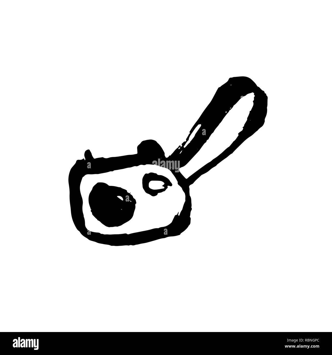 L'icône grunge de l'appareil photo. Vector illustration photocamera brosse sèche. Illustration de Vecteur