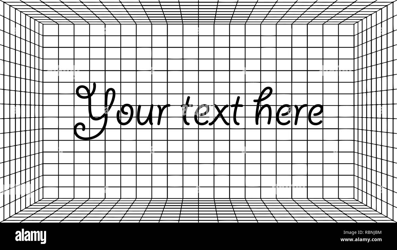 Vintage modèle 3d avec grille sur fond sombre pour l'écran conception numérique. Illustration de Vecteur