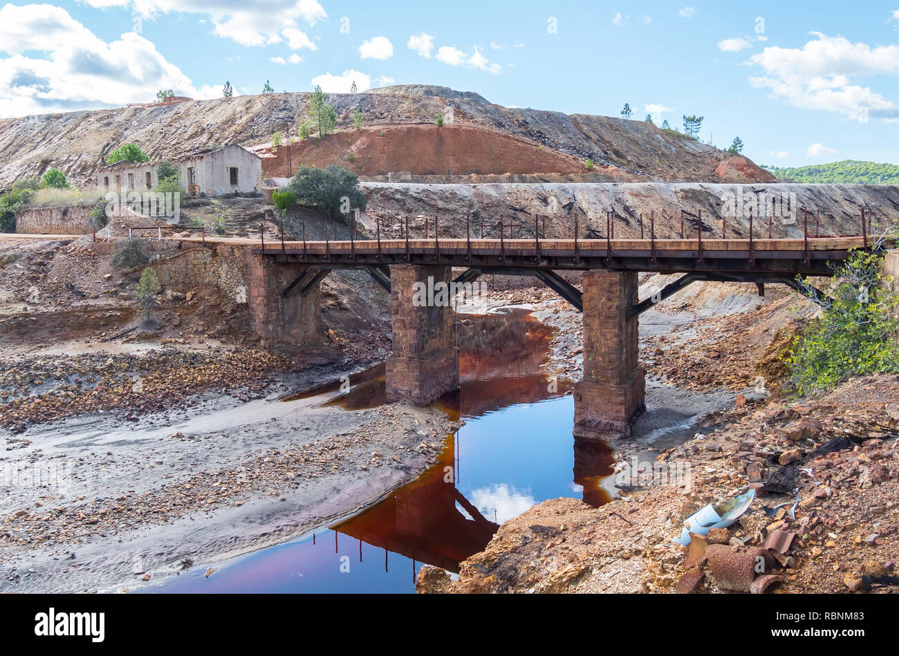 Vestiges de l'ancien des mines de Riotinto à Huelva (Espagne) Banque D'Images