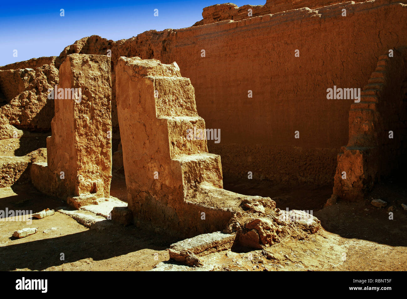 Restes de l'église chrétienne, Dura-Europos. La Syrie, au Moyen-Orient Banque D'Images