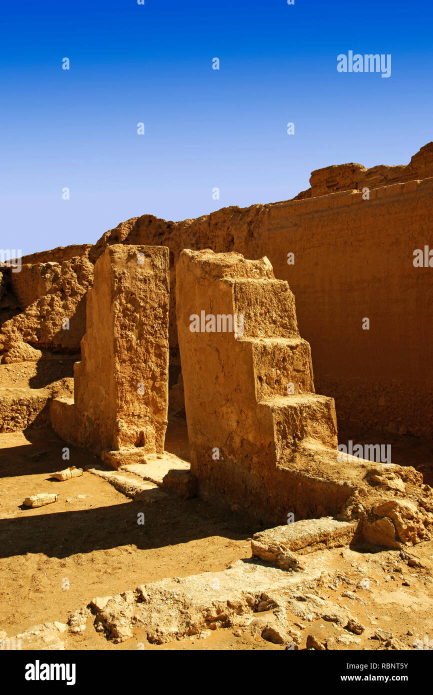 Restes de l'église chrétienne, Dura-Europos. La Syrie, au Moyen-Orient Banque D'Images