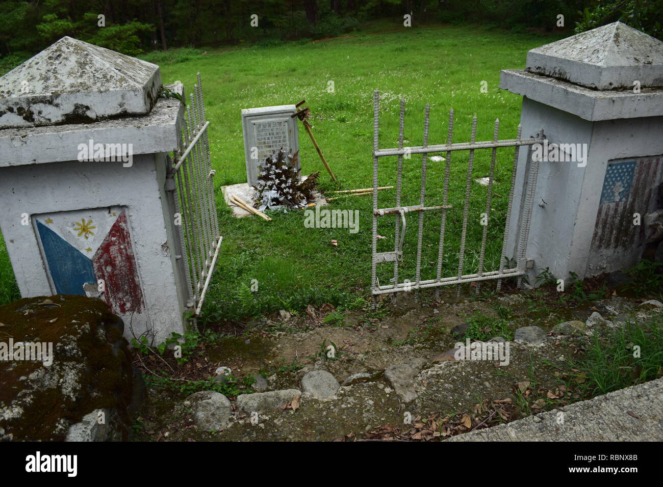 La 2ème.Phil-Am, cimetière des anciens combattants est le lieu de sépulture de victimes militaires et civiles des guerres étrangères et des laïcs intégrés dans le Camp John Hay Banque D'Images