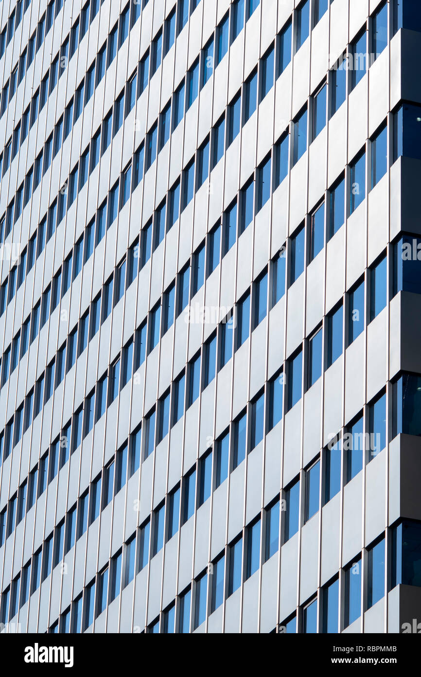 Résumé L'architecture de bureau, mur de Londres, Londres, Angleterre Banque D'Images