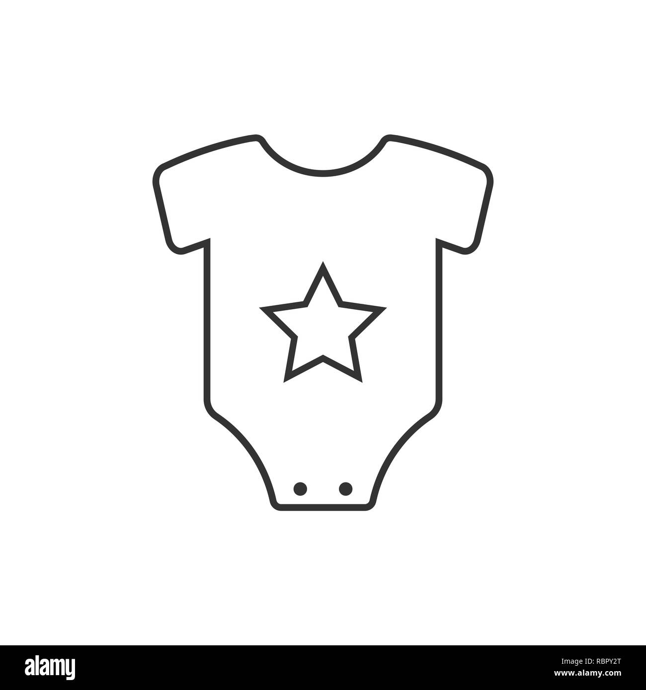 Enfants Onesie icône. Illustration vectorielle, modèle plat. Illustration de Vecteur