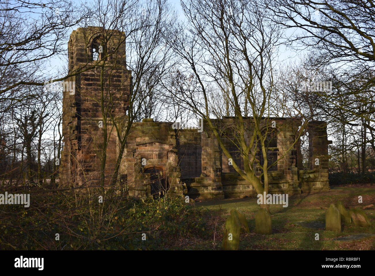 Ruines de la Chapelle St Catherine Lancashire Banque D'Images