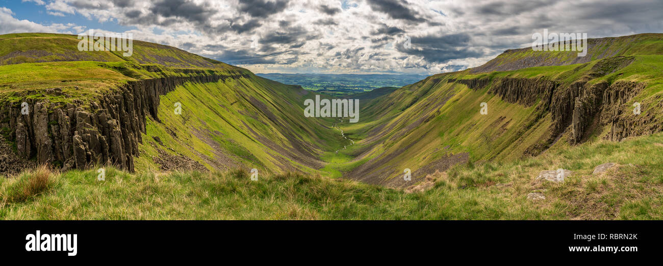 North Pennines paysage à la tasse haute Nick en Cumbria, Angleterre, Royaume-Uni Banque D'Images