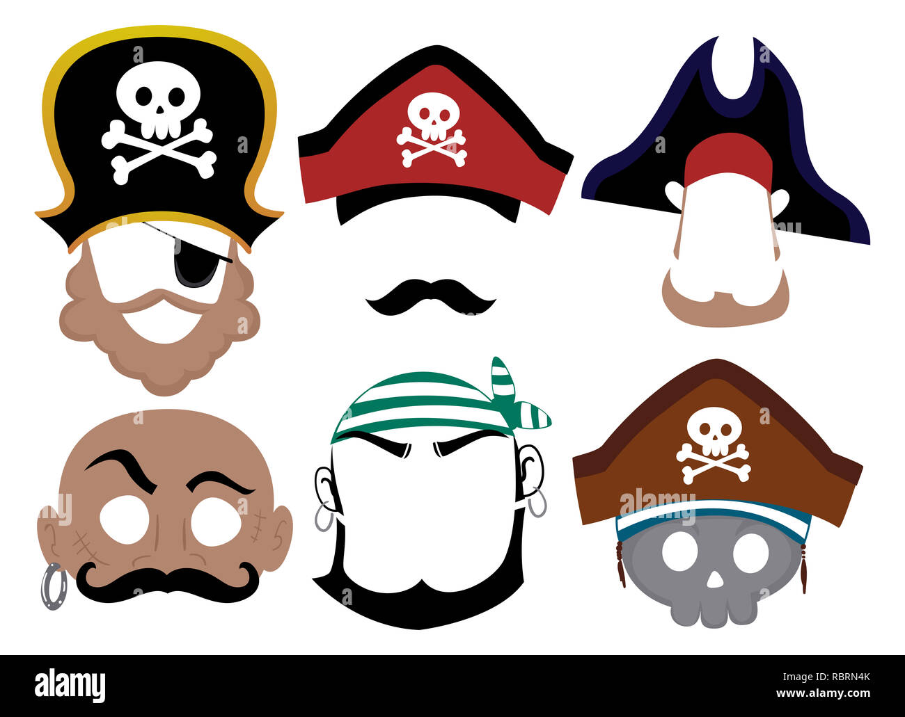 Pirates masque capitaine Bones pirates Fête mardi GRAS CARNAVAL HALLOWEEN 