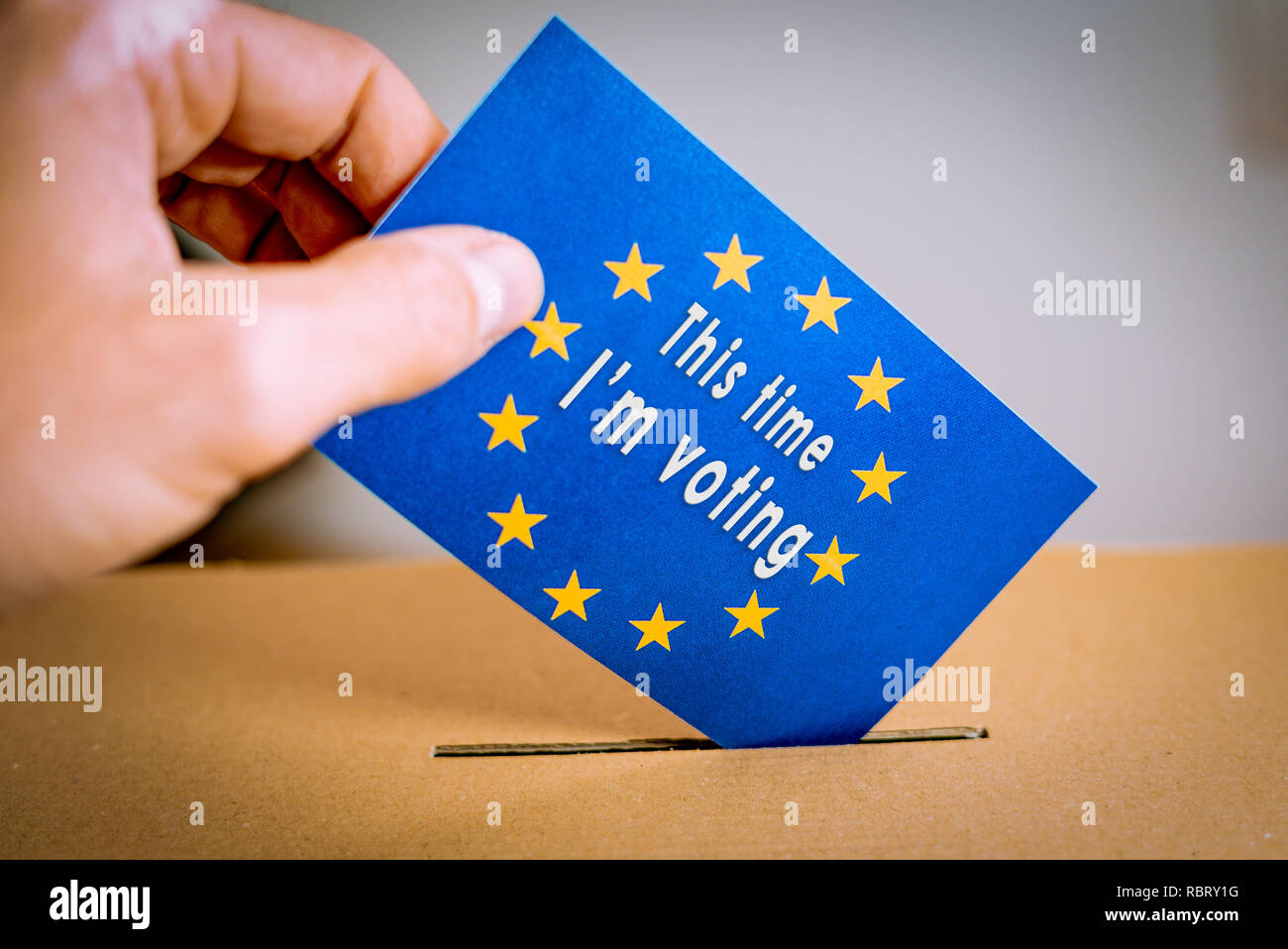 Élection partielle dans l'Union européenne - droit de vote à l'urne. Banque D'Images