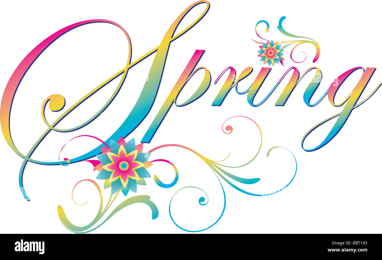 Bannière printemps coloré Banque D'Images