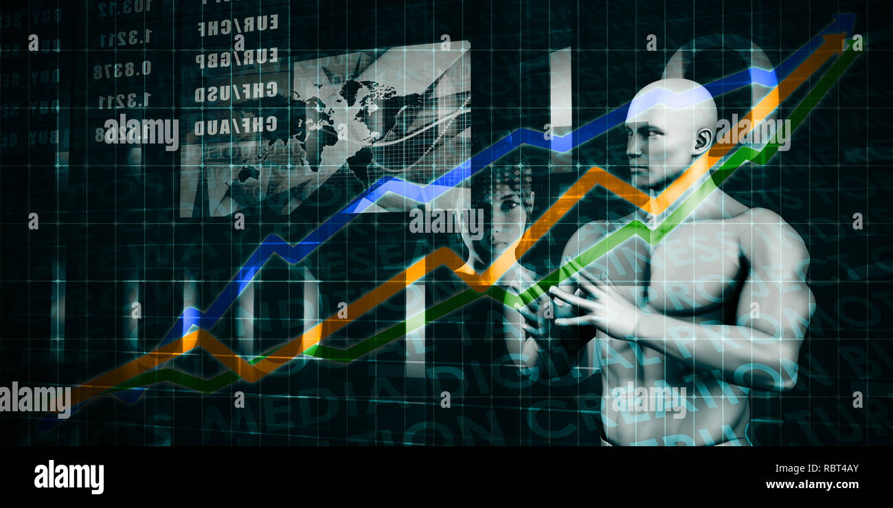 Le commerce virtuel ou Auto Commutateur Public Training Banque D'Images