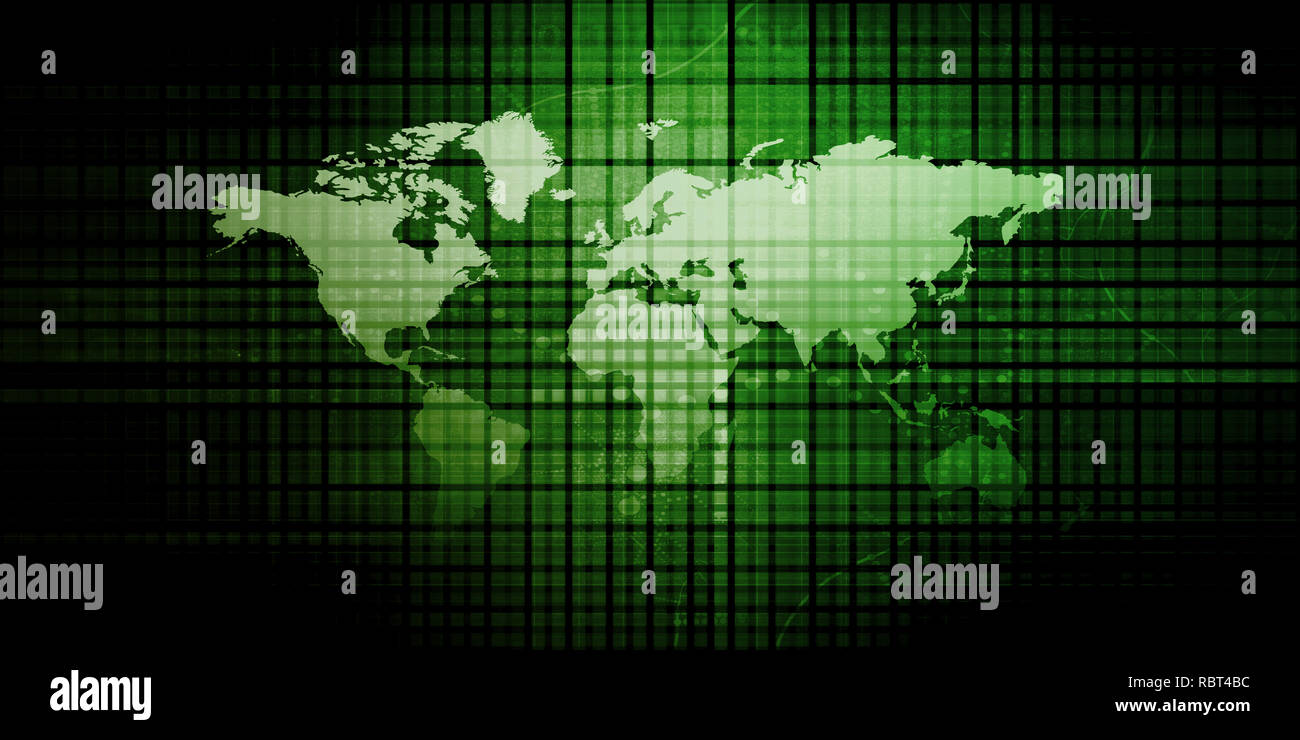 Global Business et économie mondiale en tant que concept International Banque D'Images