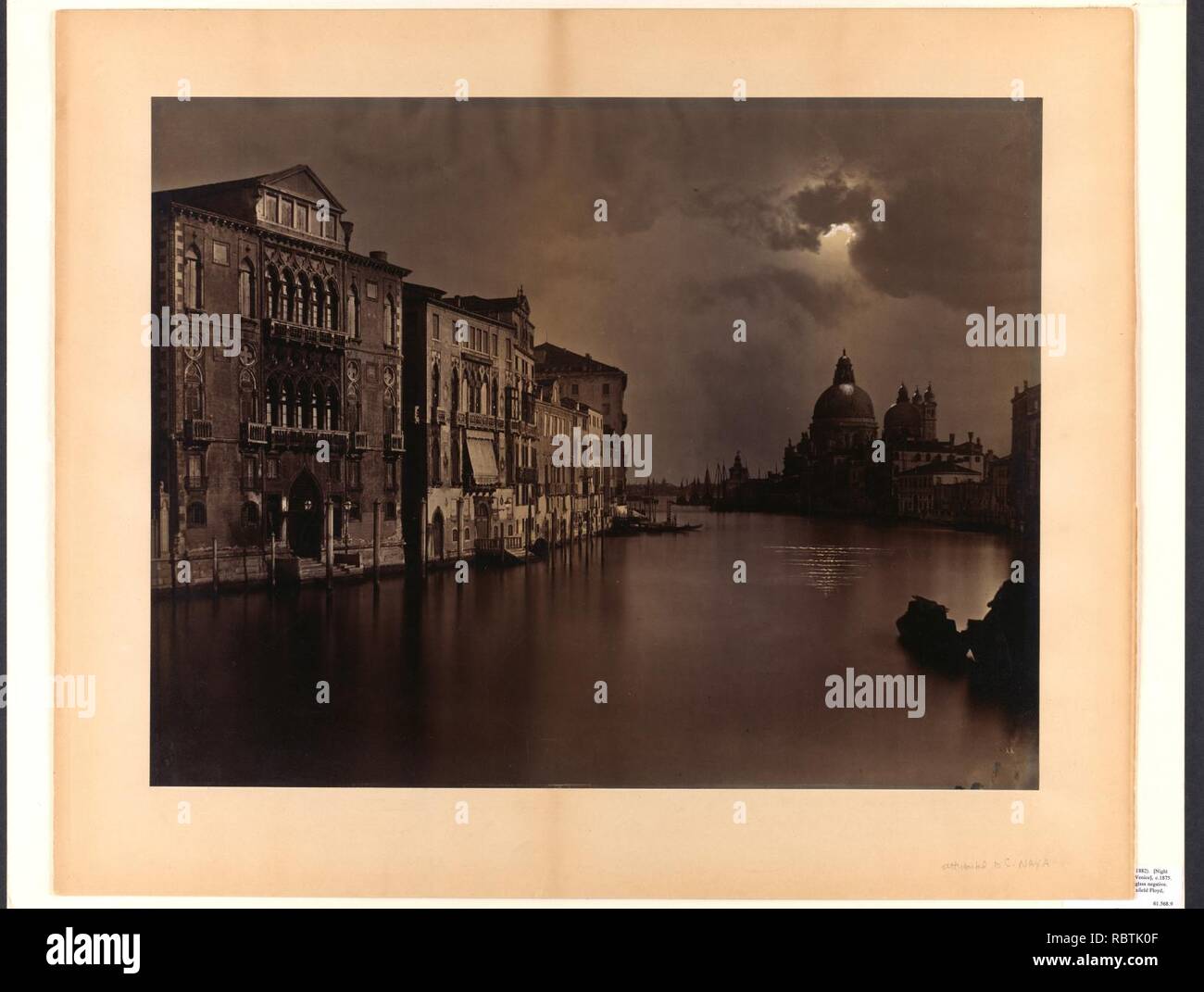 -Vue de nuit sur le Grand Canal, Venise- Banque D'Images