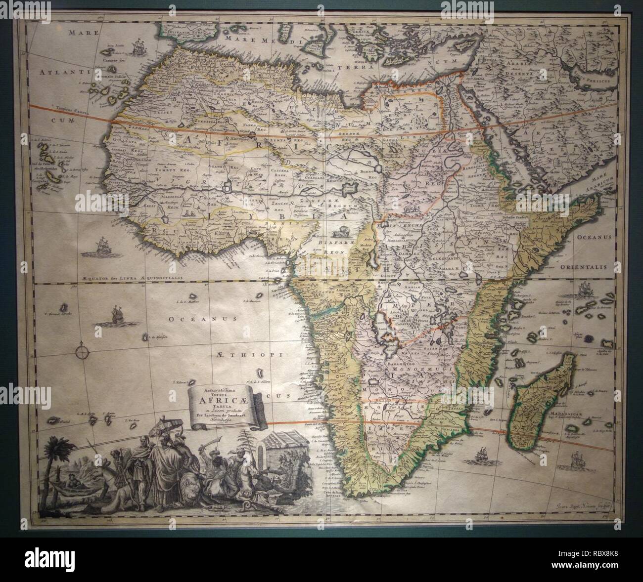 Accuratissima Totius Africae dans Lucem Producta, par Jacob Sandrart, Nurnberg, 1702, gravé par Johann Baptist Homann, Père, et Frederick de Wit - Cartes de l'Afrique - Robert C. Williams Paper Museum - DSC00605. Banque D'Images