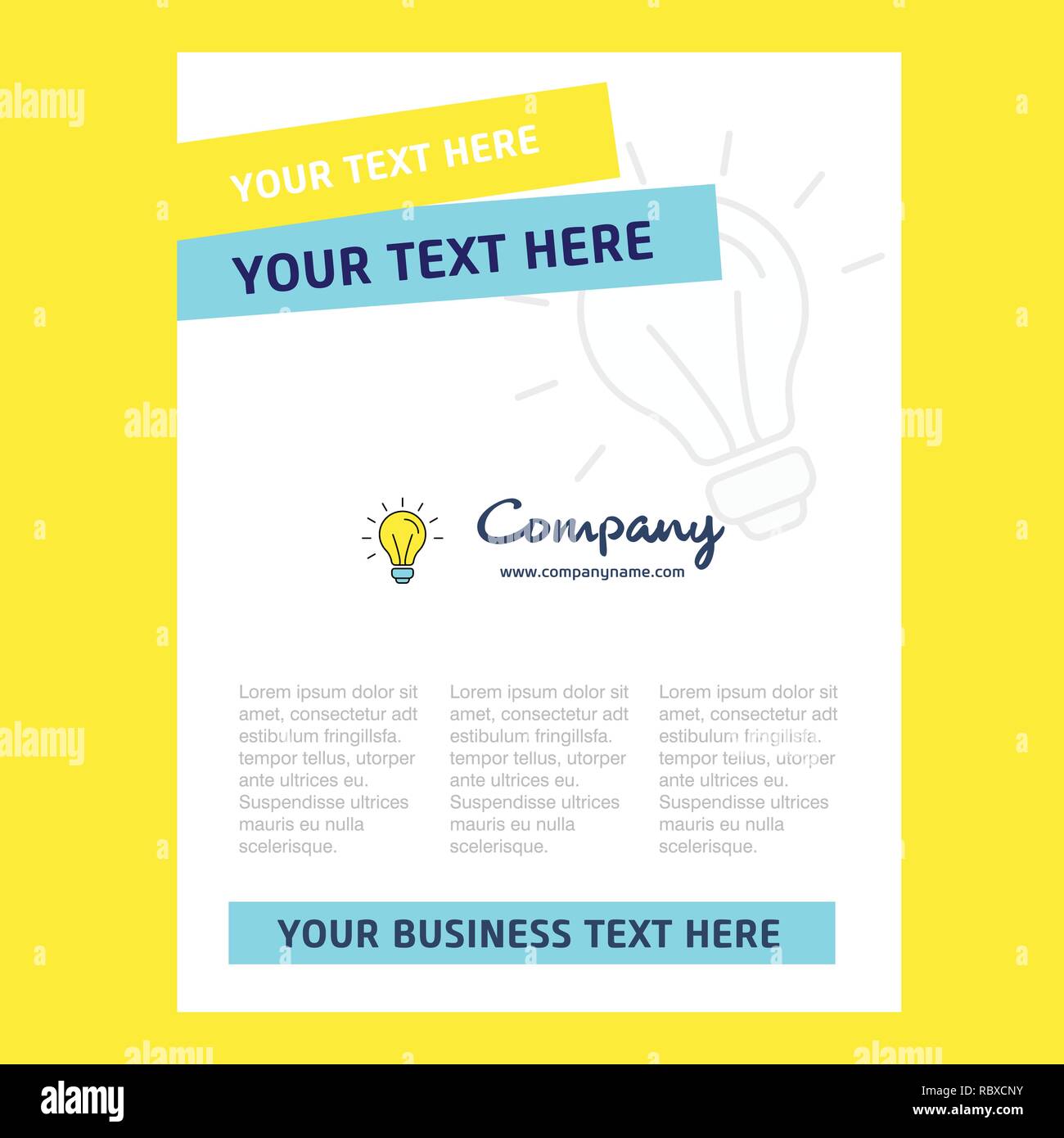 Idee De Titre Pour Texte Idée Page de titre Design pour profil de l'entreprise, rapport annuel,  présentations, dépliant, brochure Vector Background Image Vectorielle Stock  - Alamy