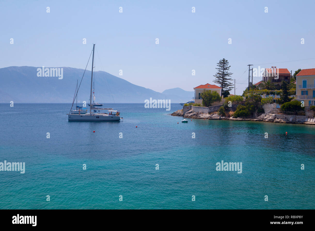 Fiskardo, nord de l'île de Céphalonie, Grèce Banque D'Images