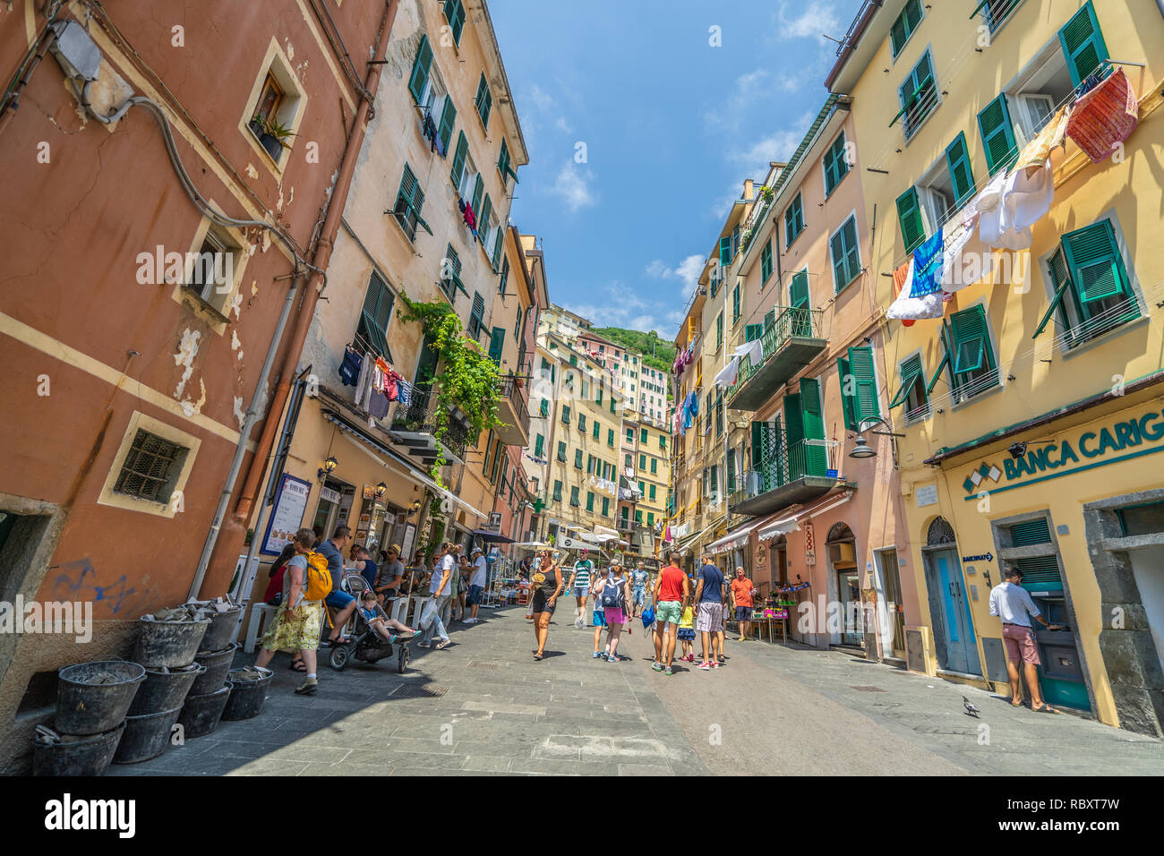 Cinque Terre Riomaggiore Banque D'Images