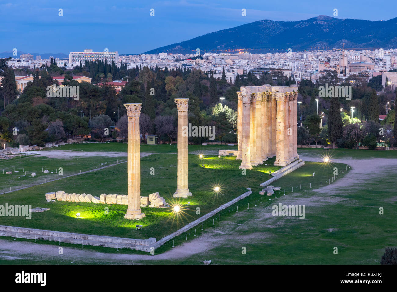 Vue sur la ville d'antenne à Athènes, Grèce Banque D'Images