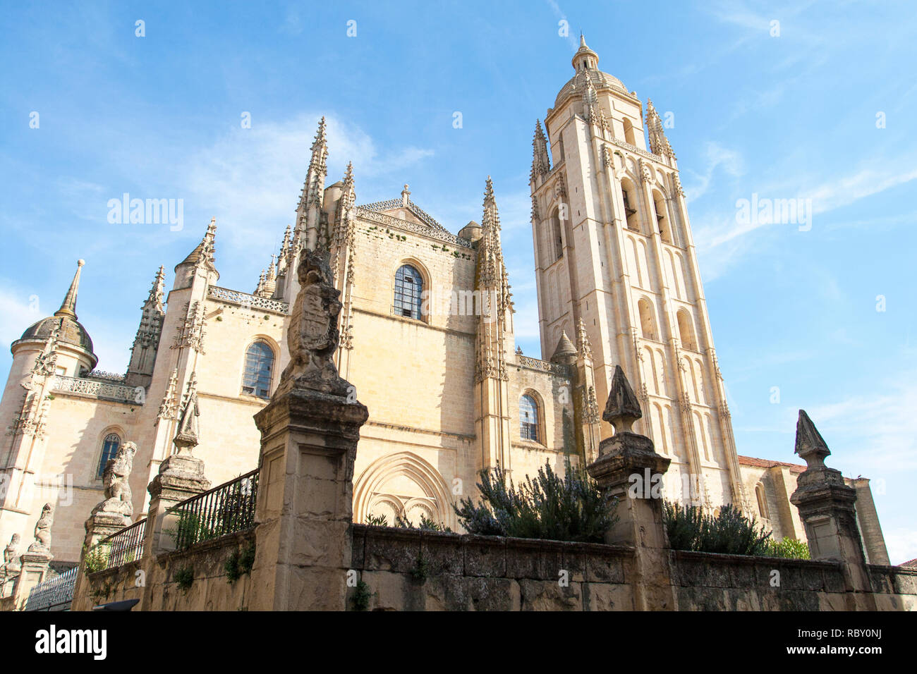 Segovia, Espagne - le 26 avril 2008 : cathédrale de Ségovie. Cathédrale de Santa Maria de Segovia, Castilla y Leon, Espagne Banque D'Images