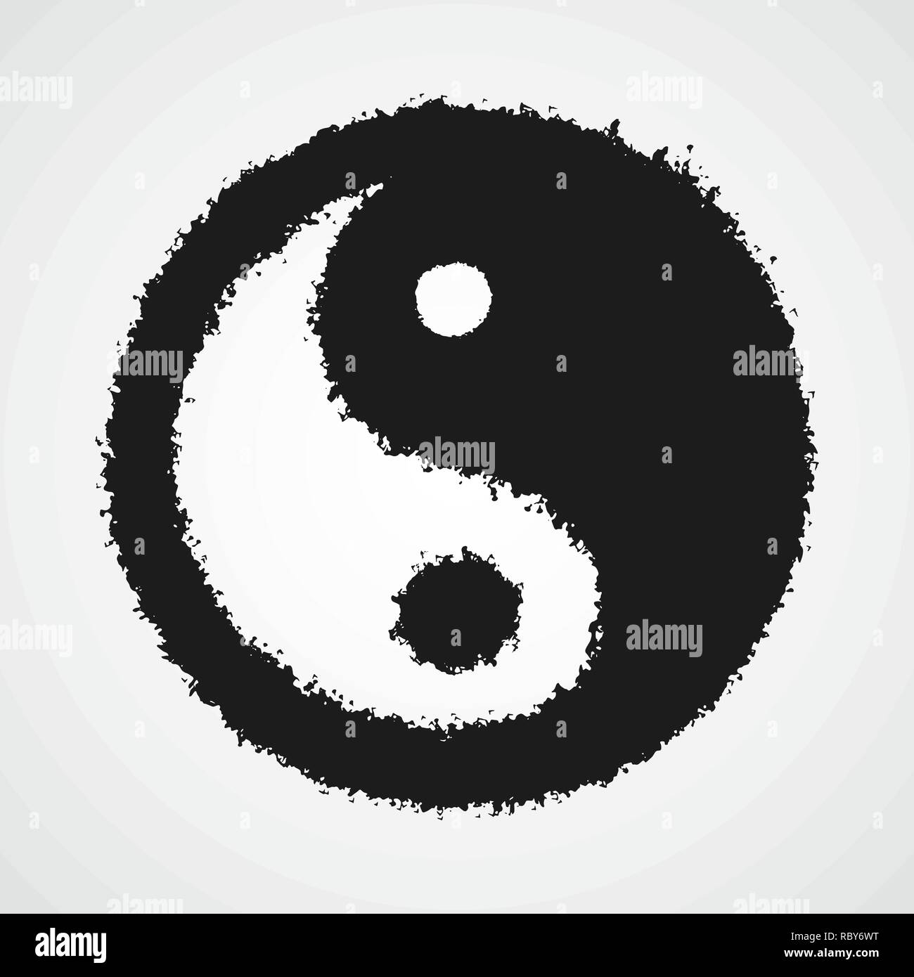 Dessin Noir Du Symbole Yin Yang Dans Doodle Style Vector Illustration Le Symbole Yin Yang Dessine A La Main Isole Image Vectorielle Stock Alamy