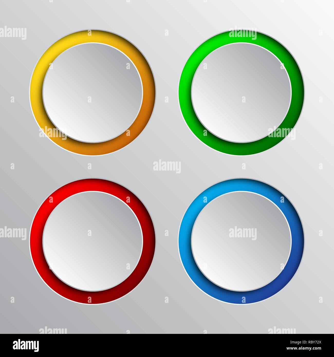 Résumé papier ronde infographie bannières. Vector illustration. La publicité dans la conception d'origami Illustration de Vecteur