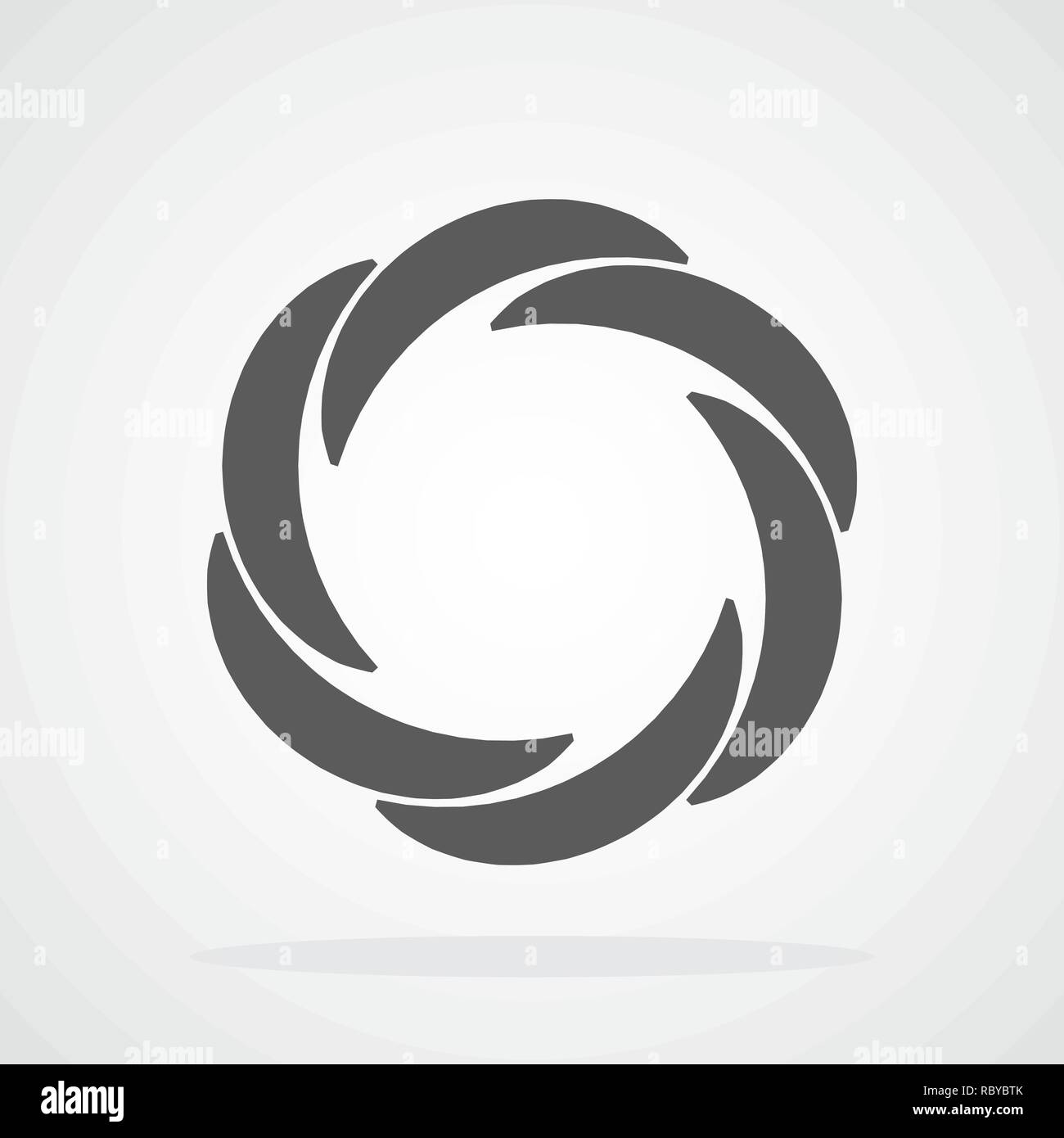 L'icône de l'accent. Vector illustration. Diaphragme ouverture icône. L'icône de caméra isolée Illustration de Vecteur