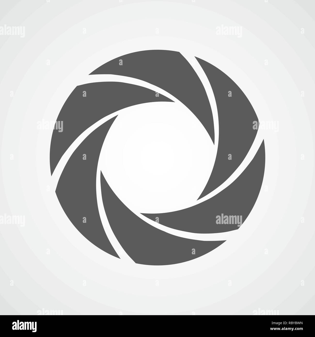 L'icône de l'accent. Vector illustration. Diaphragme ouverture icône. L'icône de caméra isolée Illustration de Vecteur