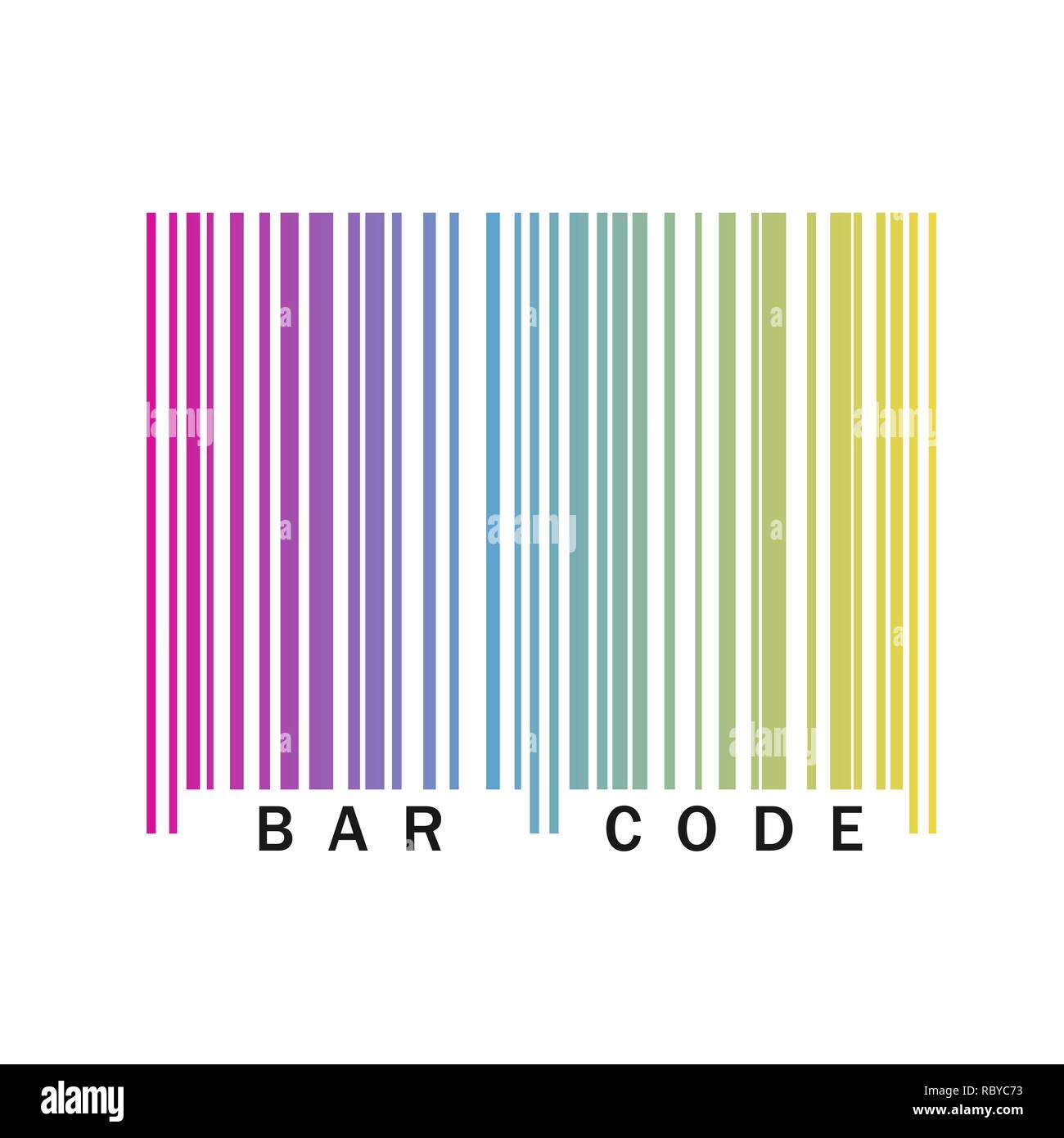 L'icône de codes-barres. Vector illustration. Code-barres isolées l'icône colorée Illustration de Vecteur