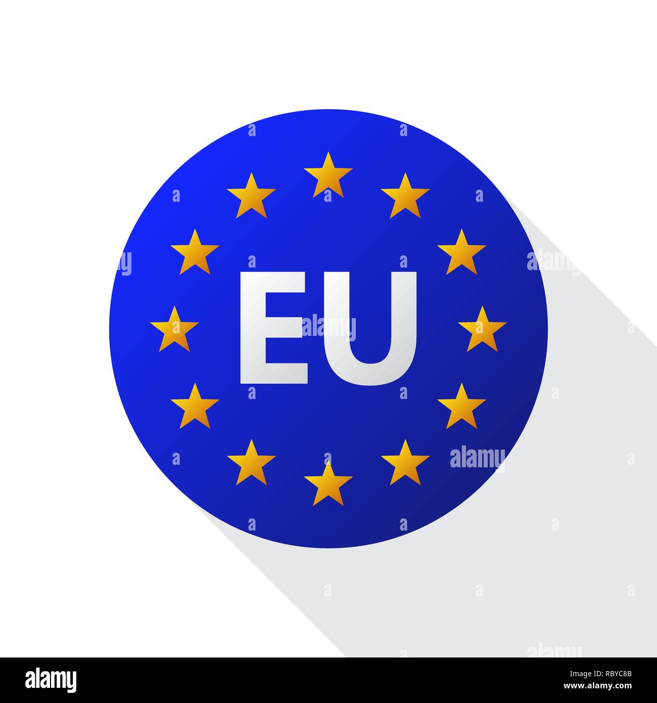 Logo de l'Union européenne. Vector illustration. Drapeau de l'UE avec l'icône étoile ronde Illustration de Vecteur