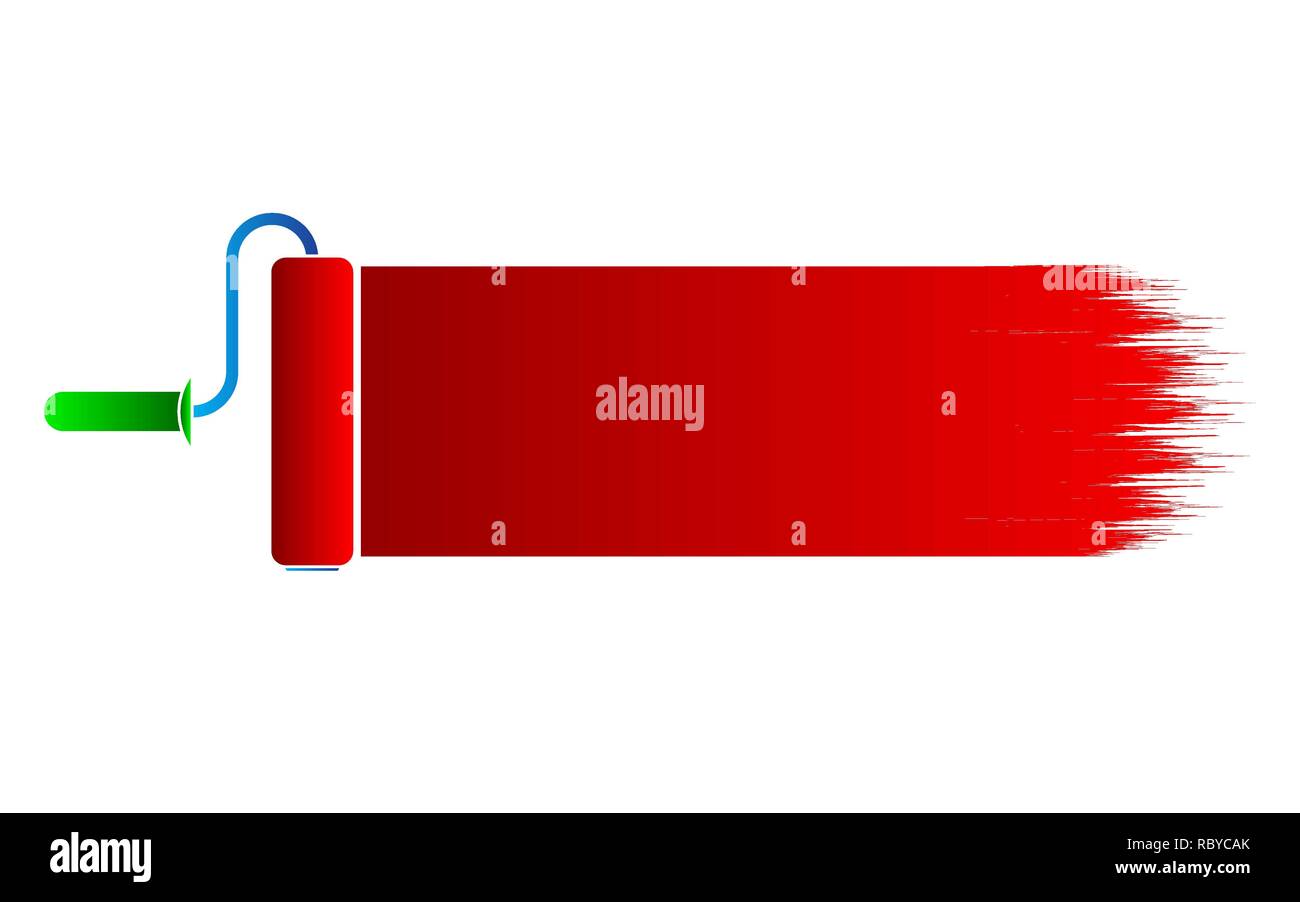 L'icône de rouleaux à peindre. Vector illustration. Pinceau rouleau Mur isolé Illustration de Vecteur