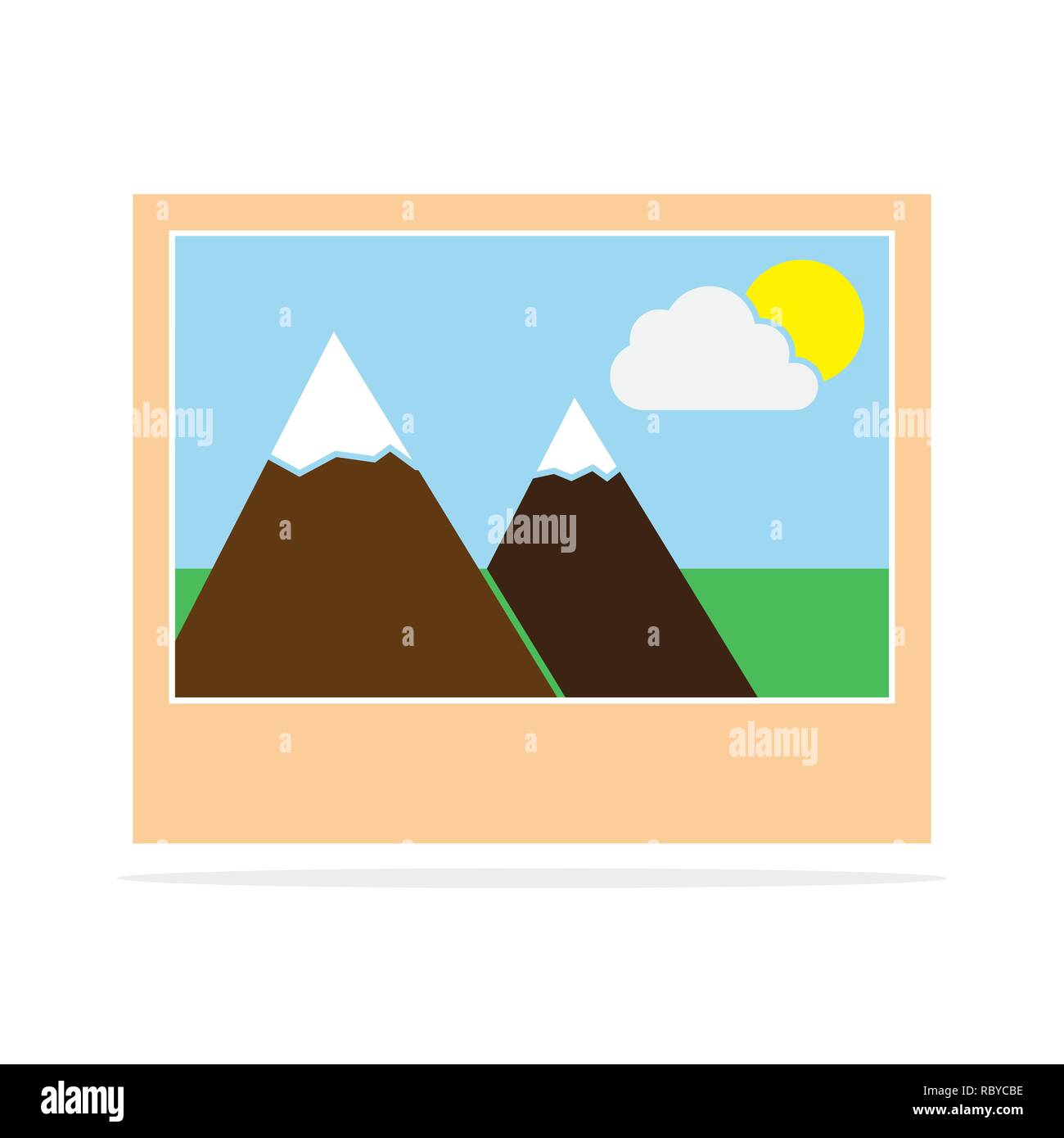 Dans l'icône Photo modèle plat. Vector illustration. L'icône de couleur isolées photo Illustration de Vecteur