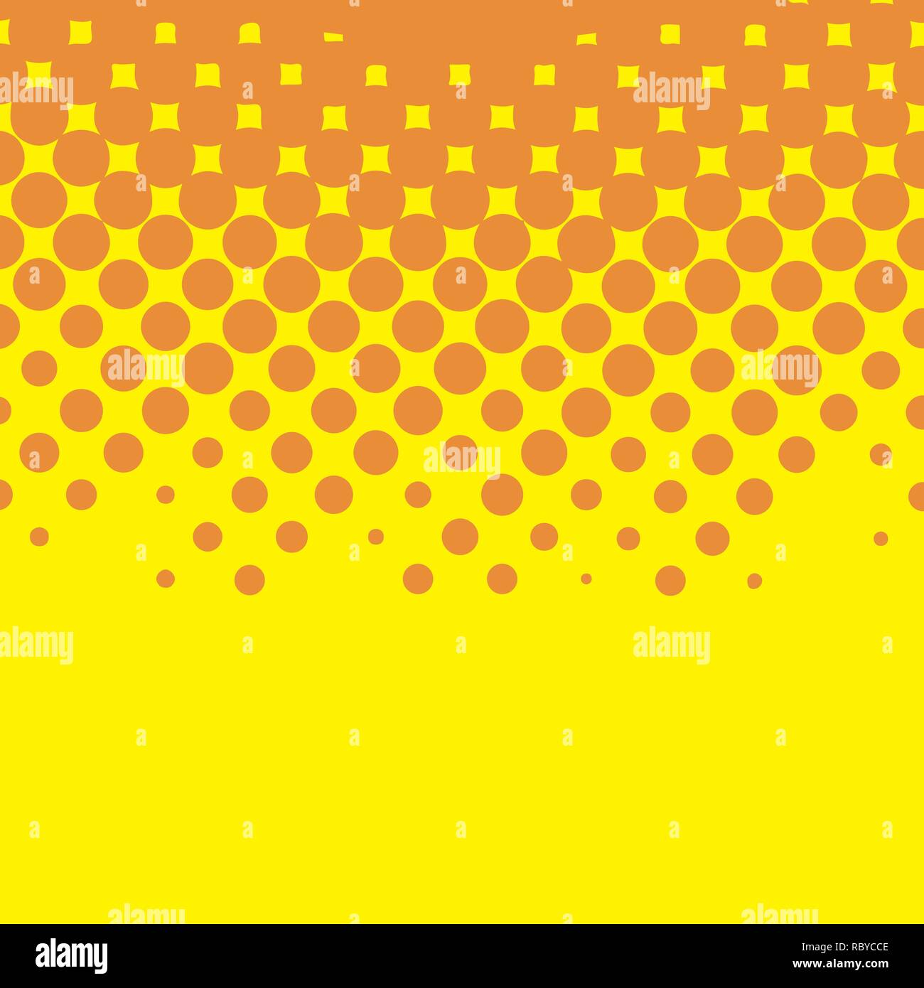 Le Pop Art l'arrière-plan. Retro dotted background. Vector illustration. Pop art jaune demi-ton motif. Illustration de Vecteur