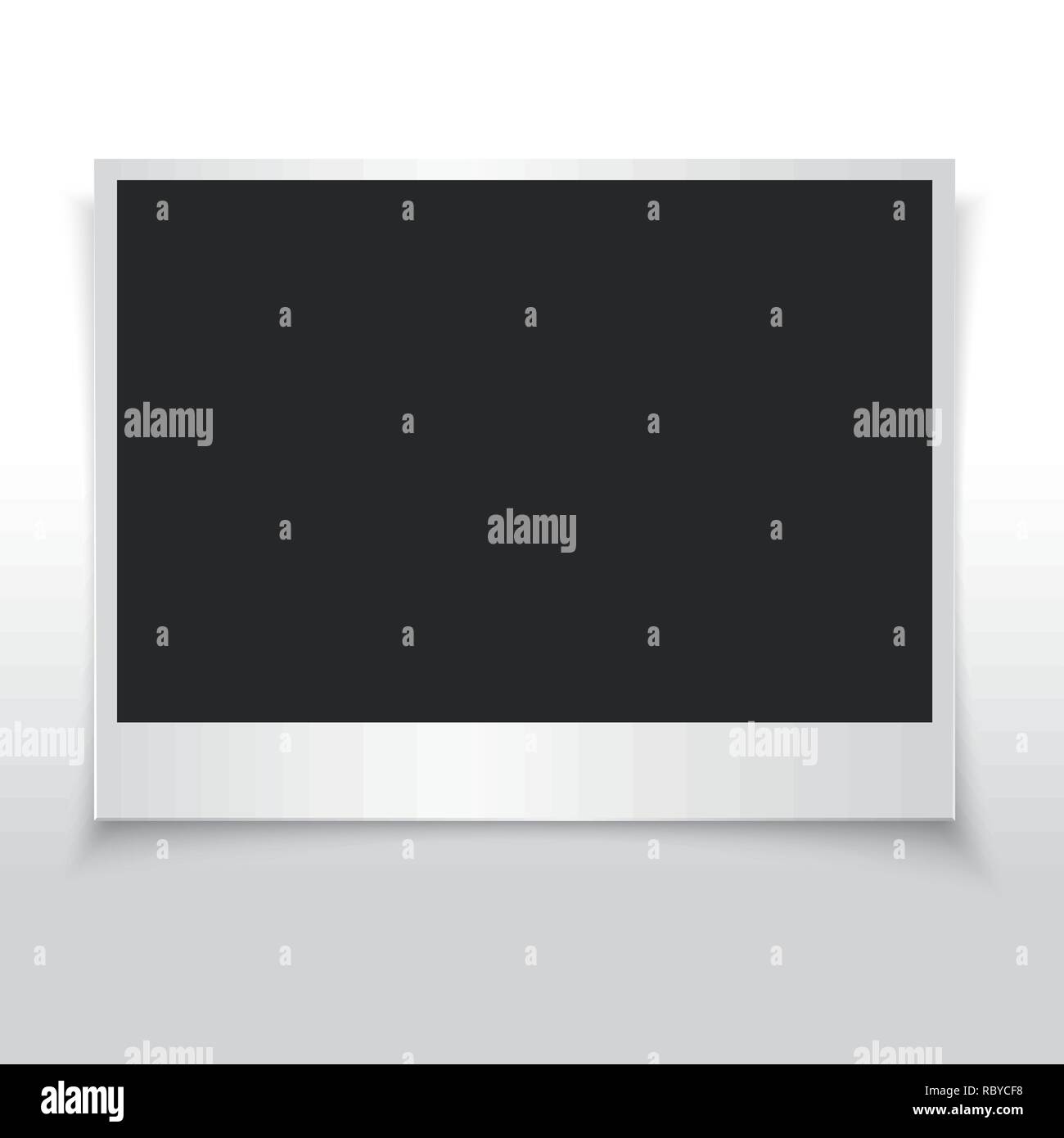 Cadre photo rétro. Vector illustration. Cadre photo papier isolé Illustration de Vecteur