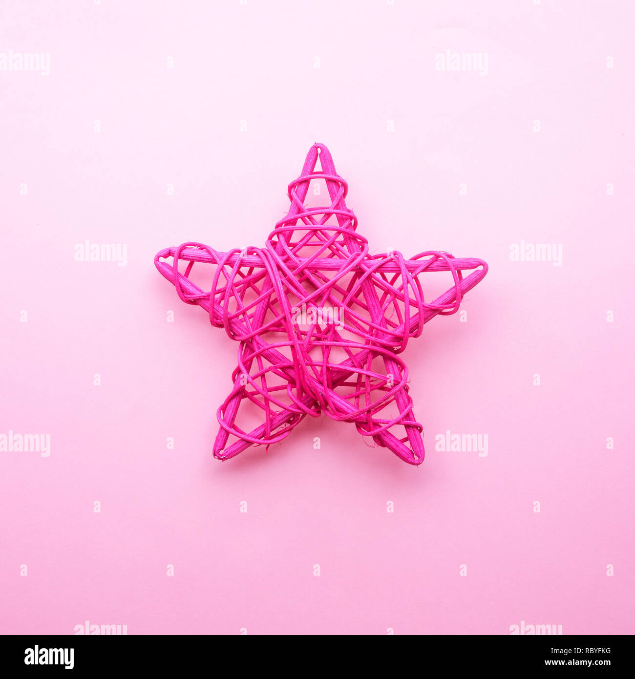 Couleur Rose Star.diy tricot Banque D'Images