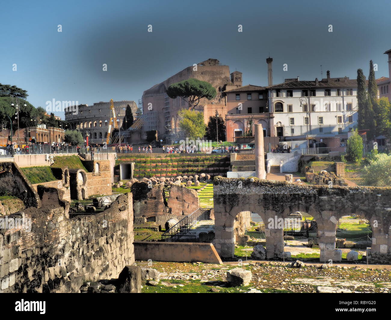 Forum romain - Rome Banque D'Images
