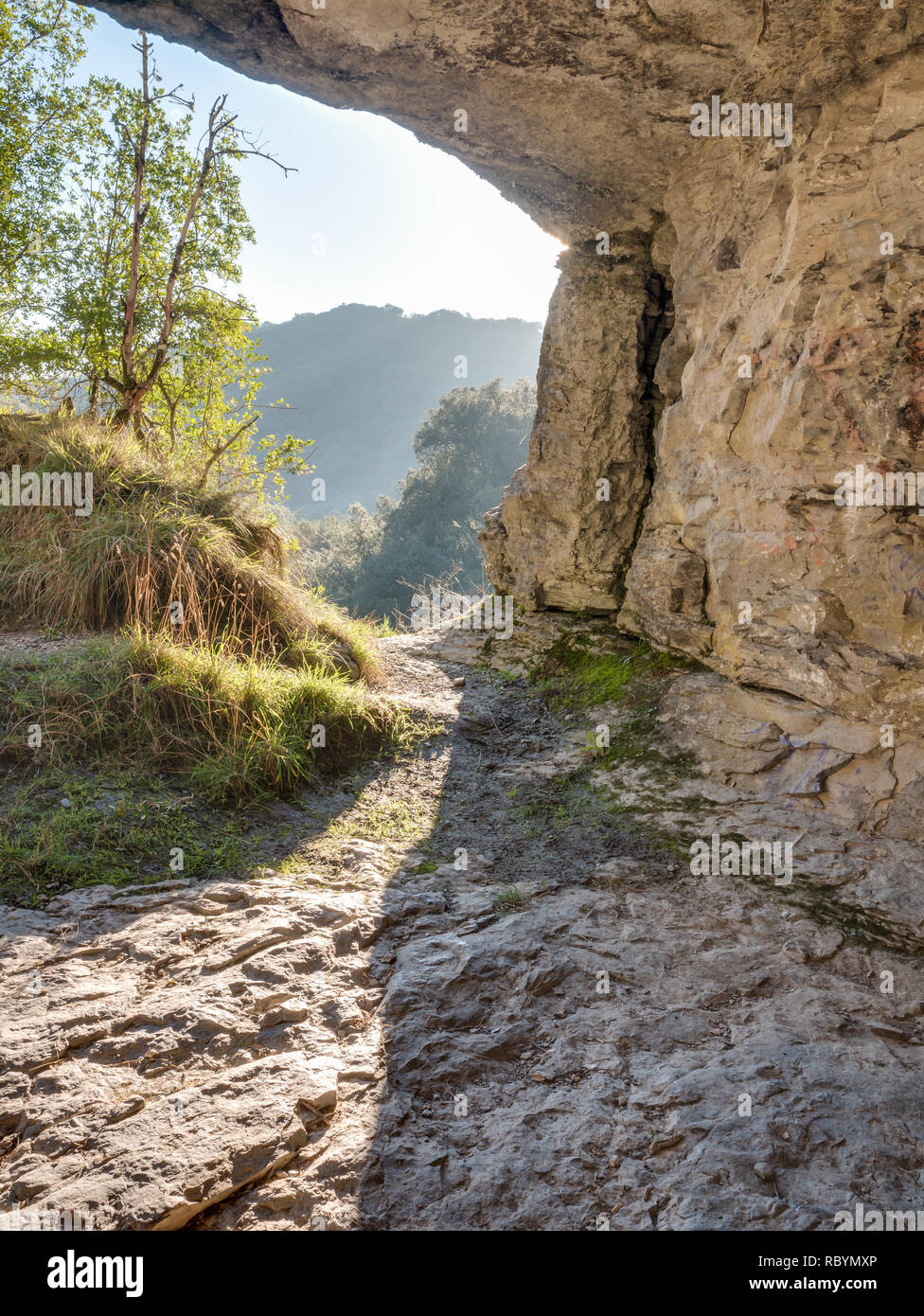 Dans la grotte de Los Goros Goros Canyon, Hueto Arriba en Alava, près de Vitoria-Gasteiz, Pays Basque, Espagne Banque D'Images