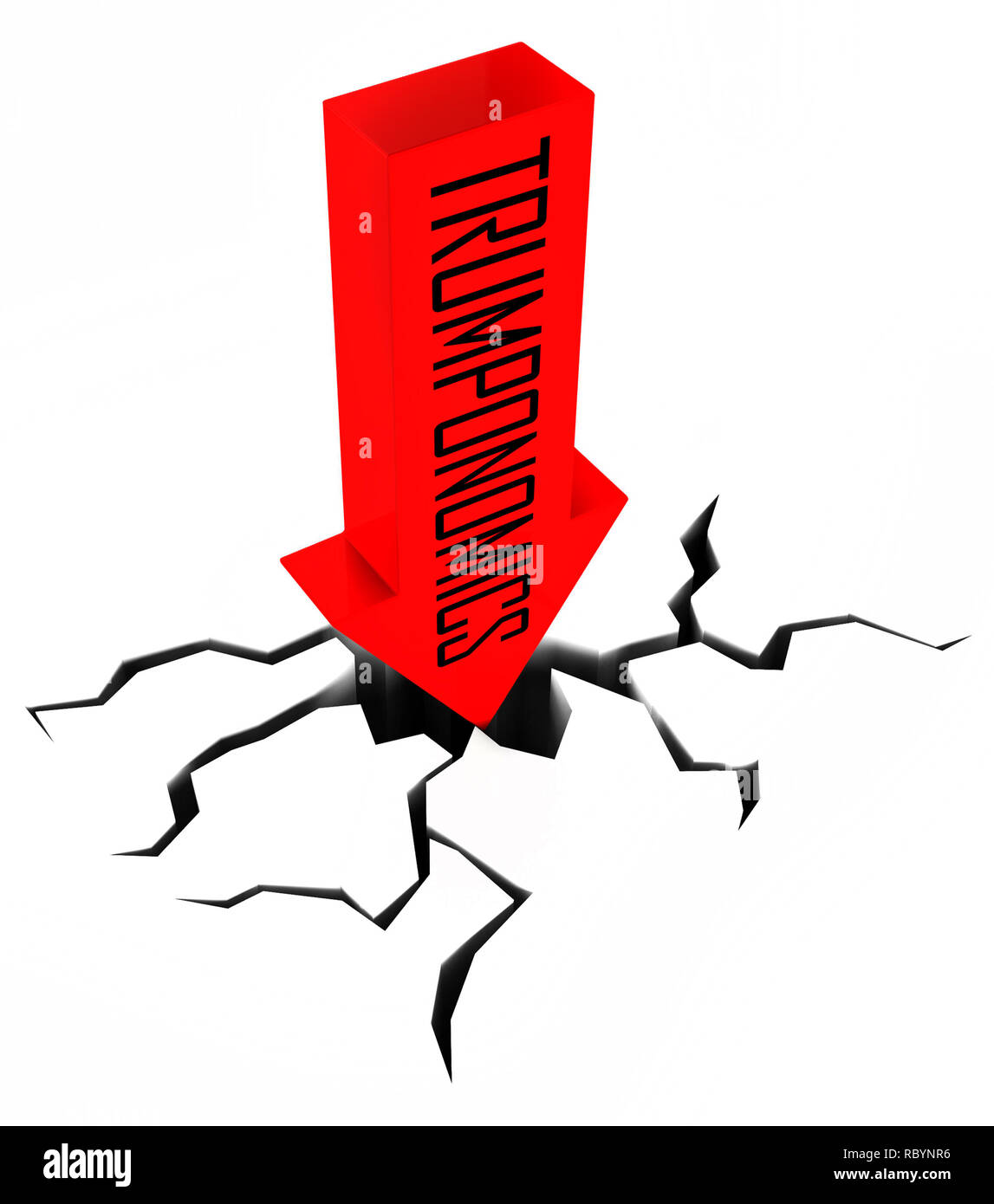 Trumponomics ou l'emporter sur l'économie Usa Gouvernement Finances Échec . Marché boursier et de l'économie aux États-Unis - 3d illustration Banque D'Images