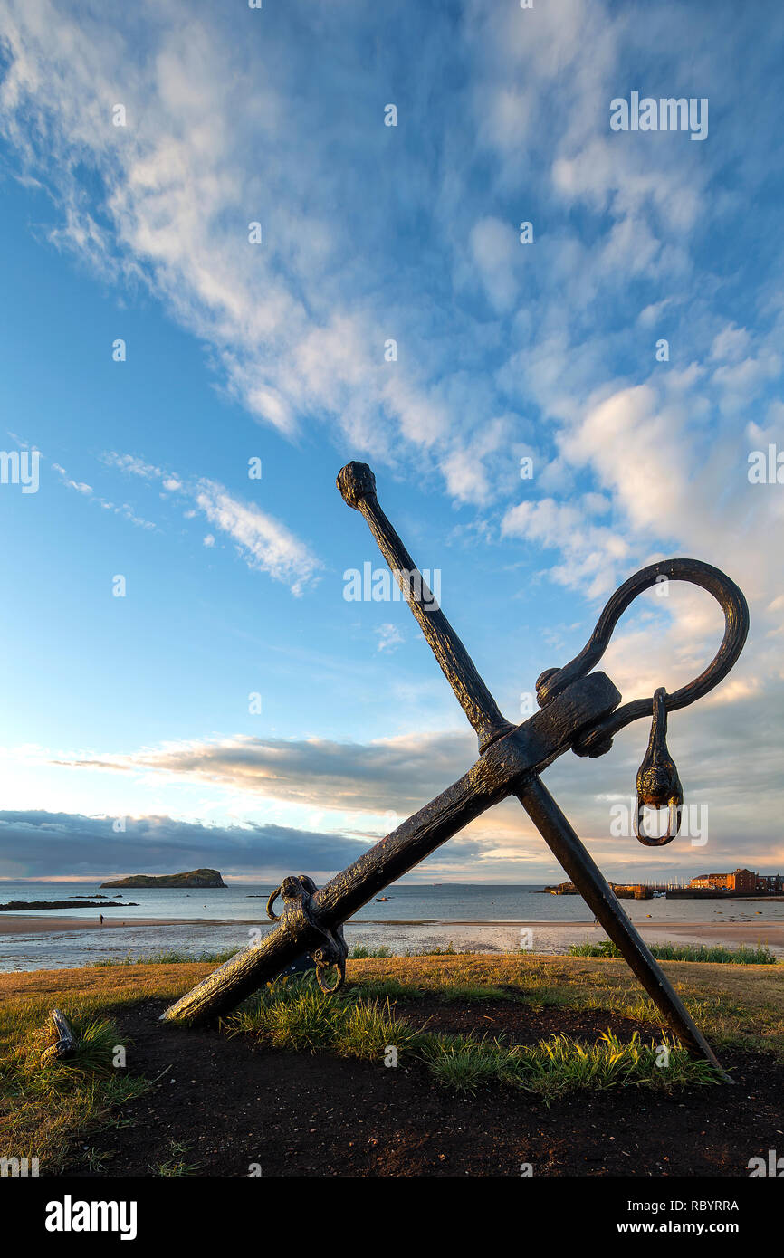 L'été vue panoramique sur North Berwick, East Lothian, Ecosse, Royaume-Uni Banque D'Images