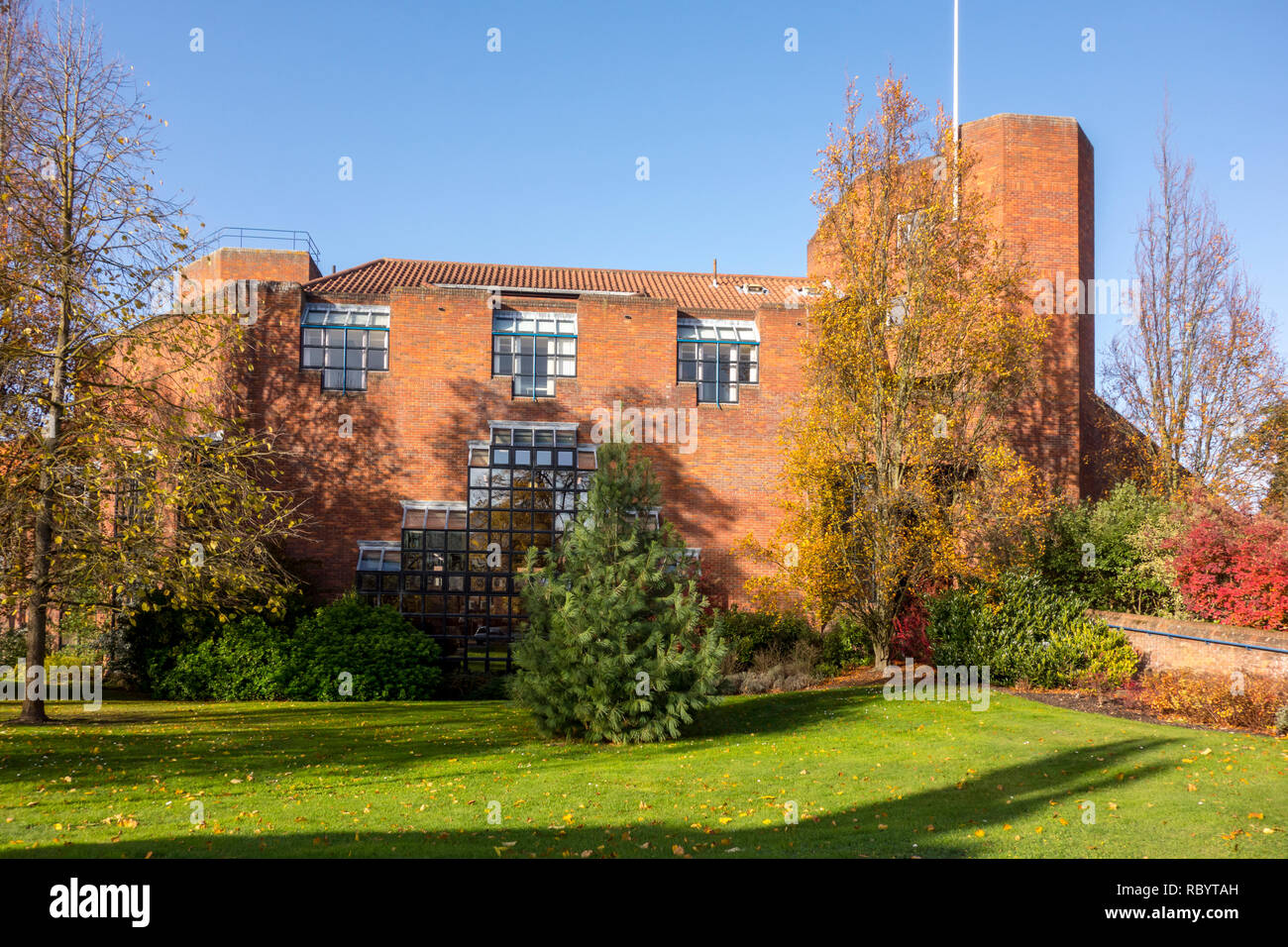 Robinson College, Université de Cambridge, fondé en 1977 et l'un des plus nouveaux collèges Oxbridge. Grange Road, Cambridge, Royaume-Uni Banque D'Images
