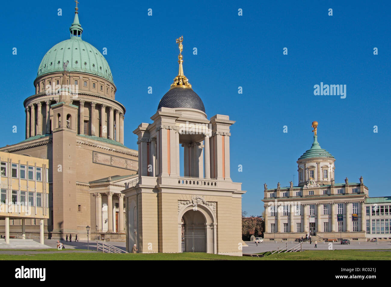 Alter Markt mit Nikolaikirche, VG Fortunaportal, HG 156 (Altes Rathaus, Baumeister Johann Boumann, 1753-1755, Potsdam, Brandebourg, Allemagne, Union européenne Banque D'Images